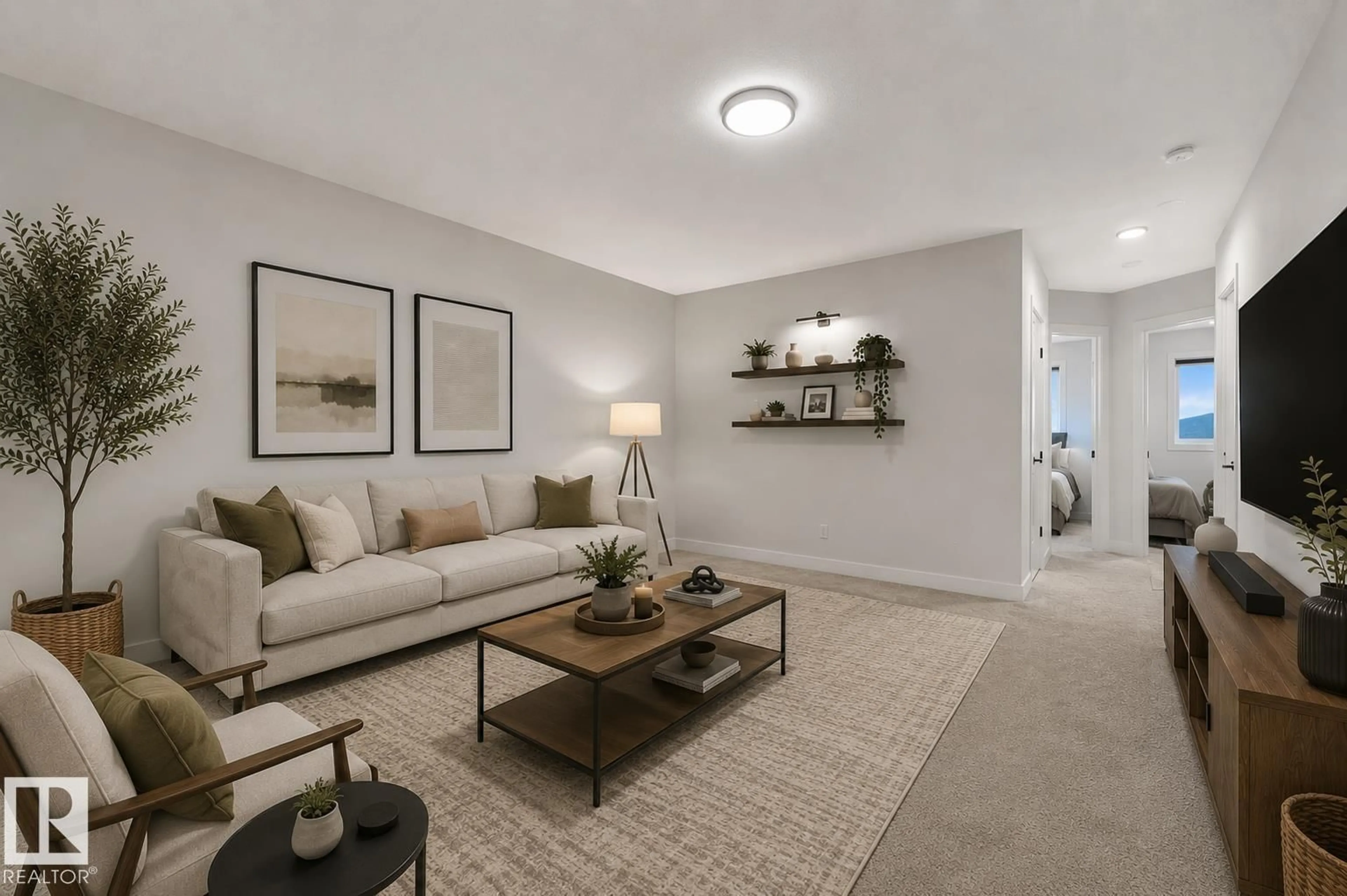 Living room with furniture, unknown for SW - 1534 PLUM CIRCLE CI, Edmonton Alberta T6X2Z8