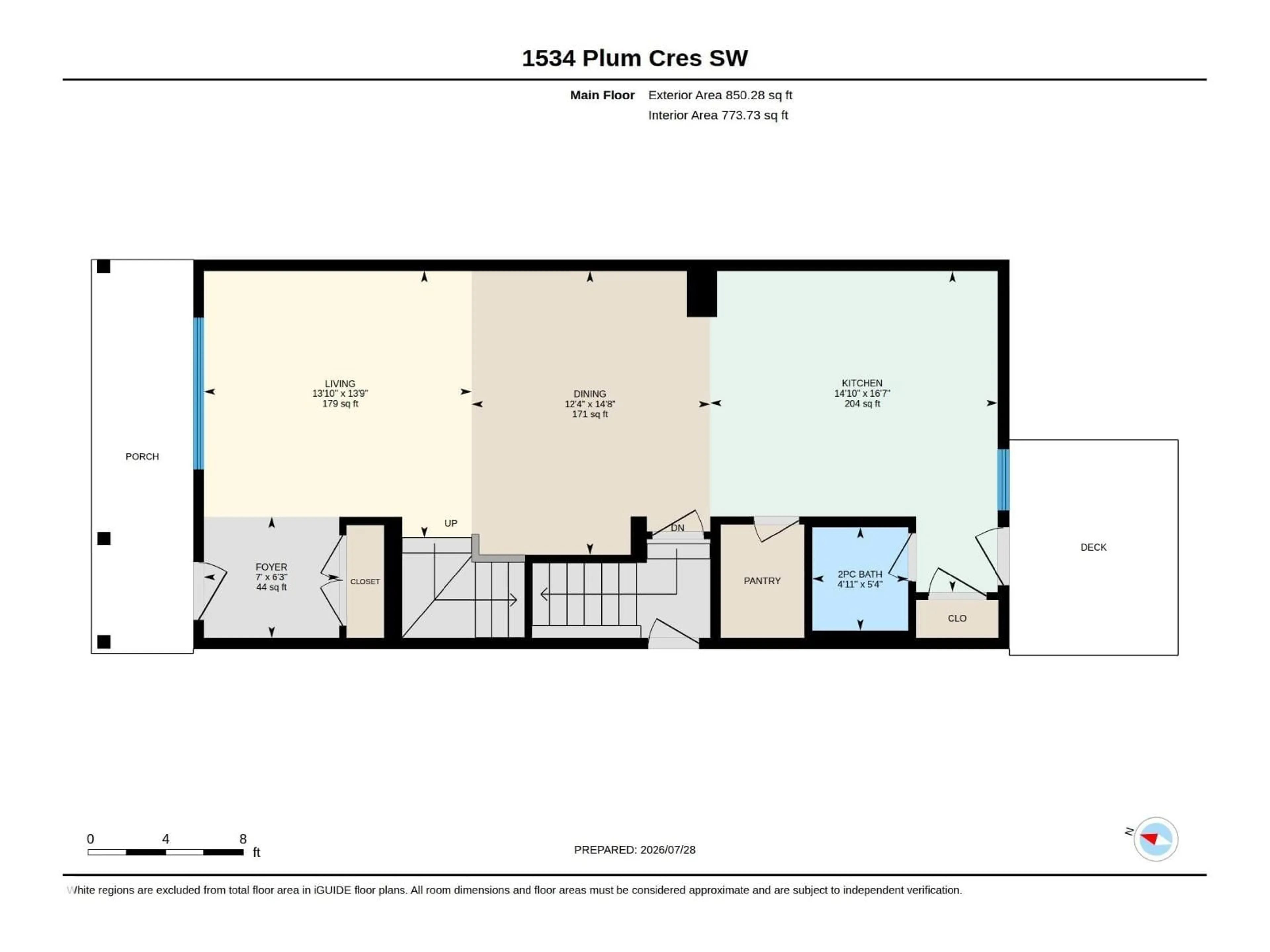 Floor plan for SW - 1534 PLUM CIRCLE CI, Edmonton Alberta T6X2Z8