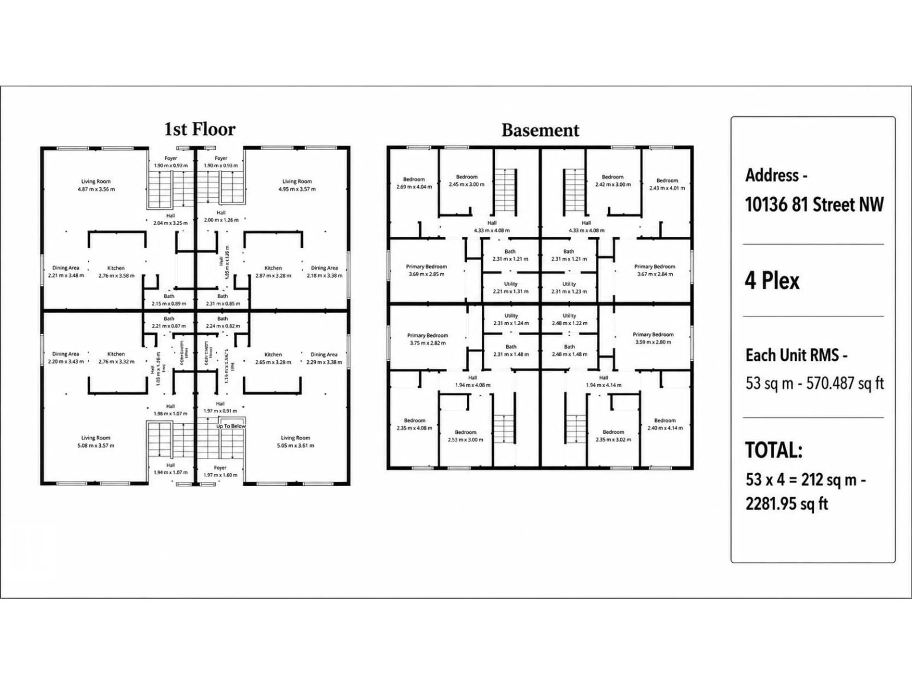 Floor plan for NW - 10136 81 ST, Edmonton Alberta T6A3K5