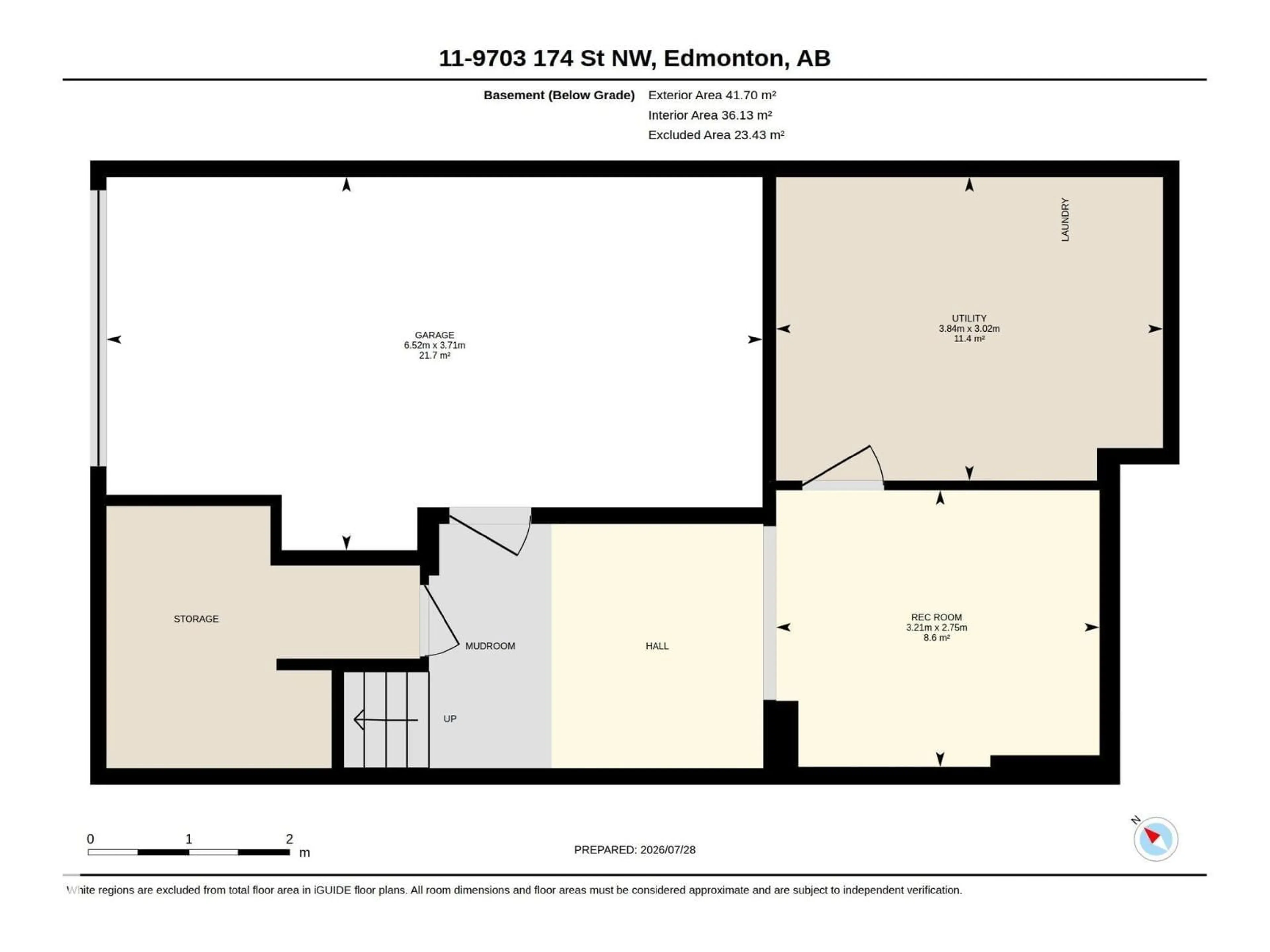 Floor plan for #11 - 9703 174 ST NW, Edmonton Alberta T5T6C5