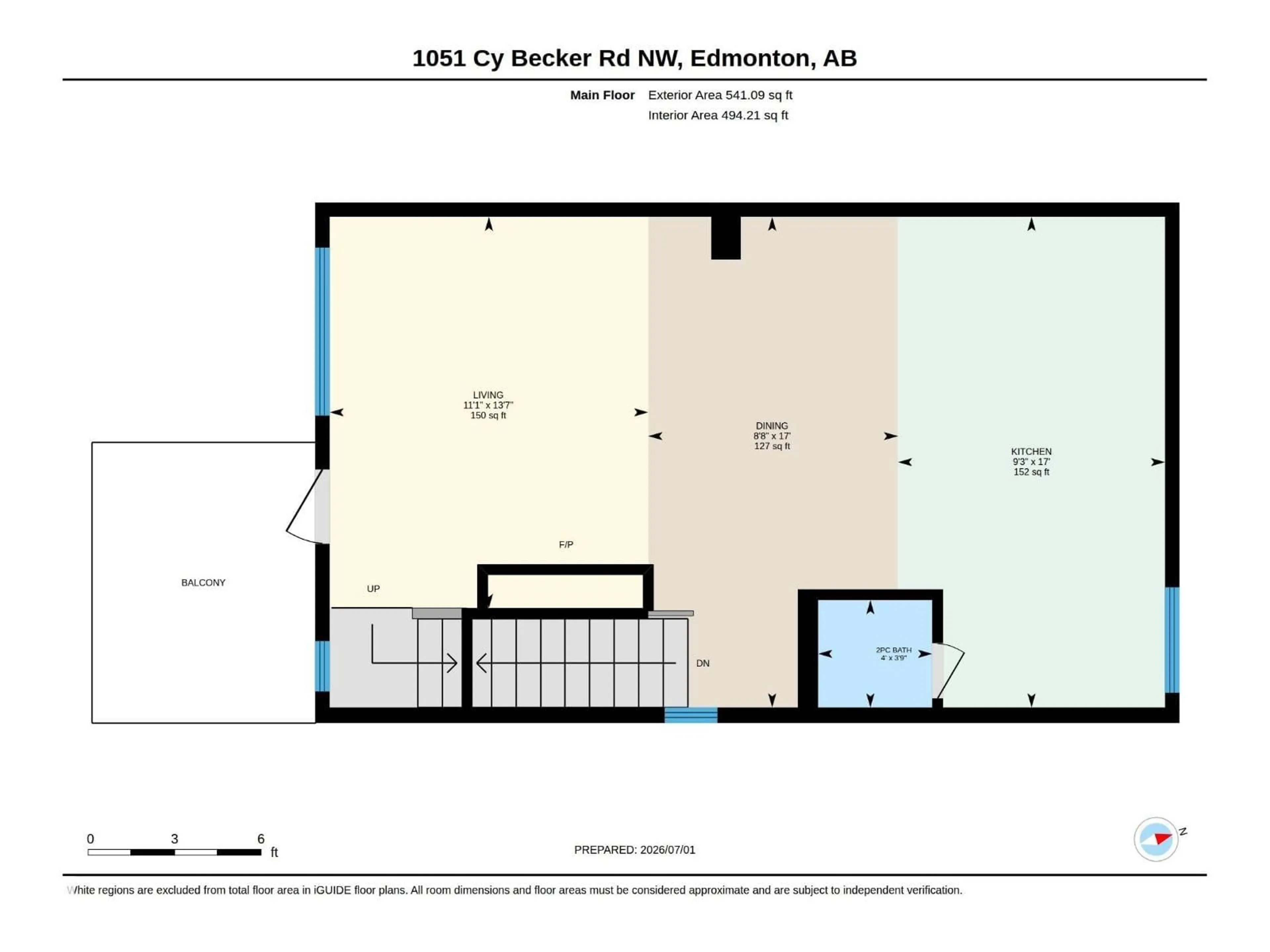 Floor plan for 1051 CY BECKER RD, Edmonton Alberta T5Y4B7