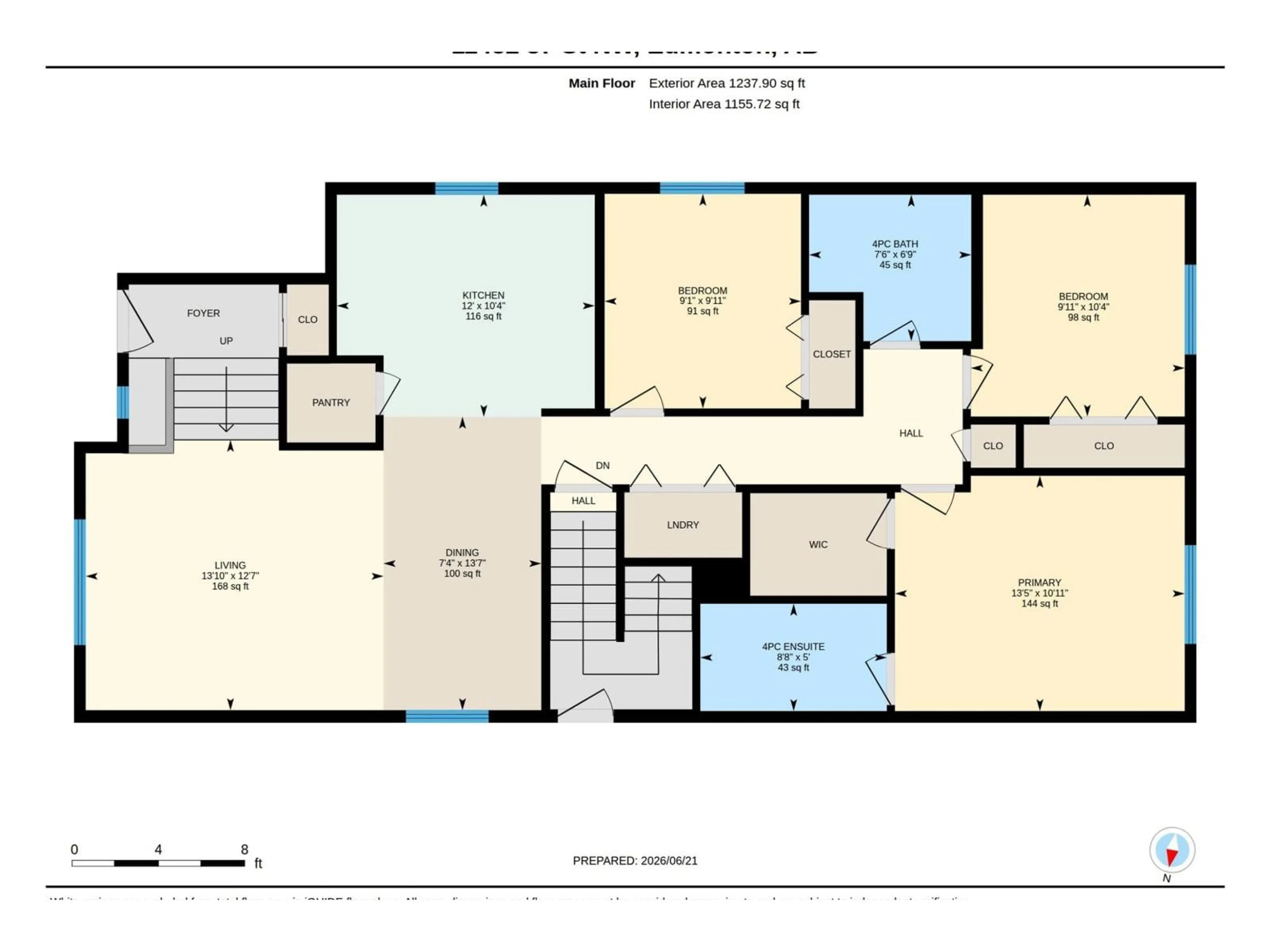 Floor plan for NW - 11432 87 ST, Edmonton Alberta T5B3M1