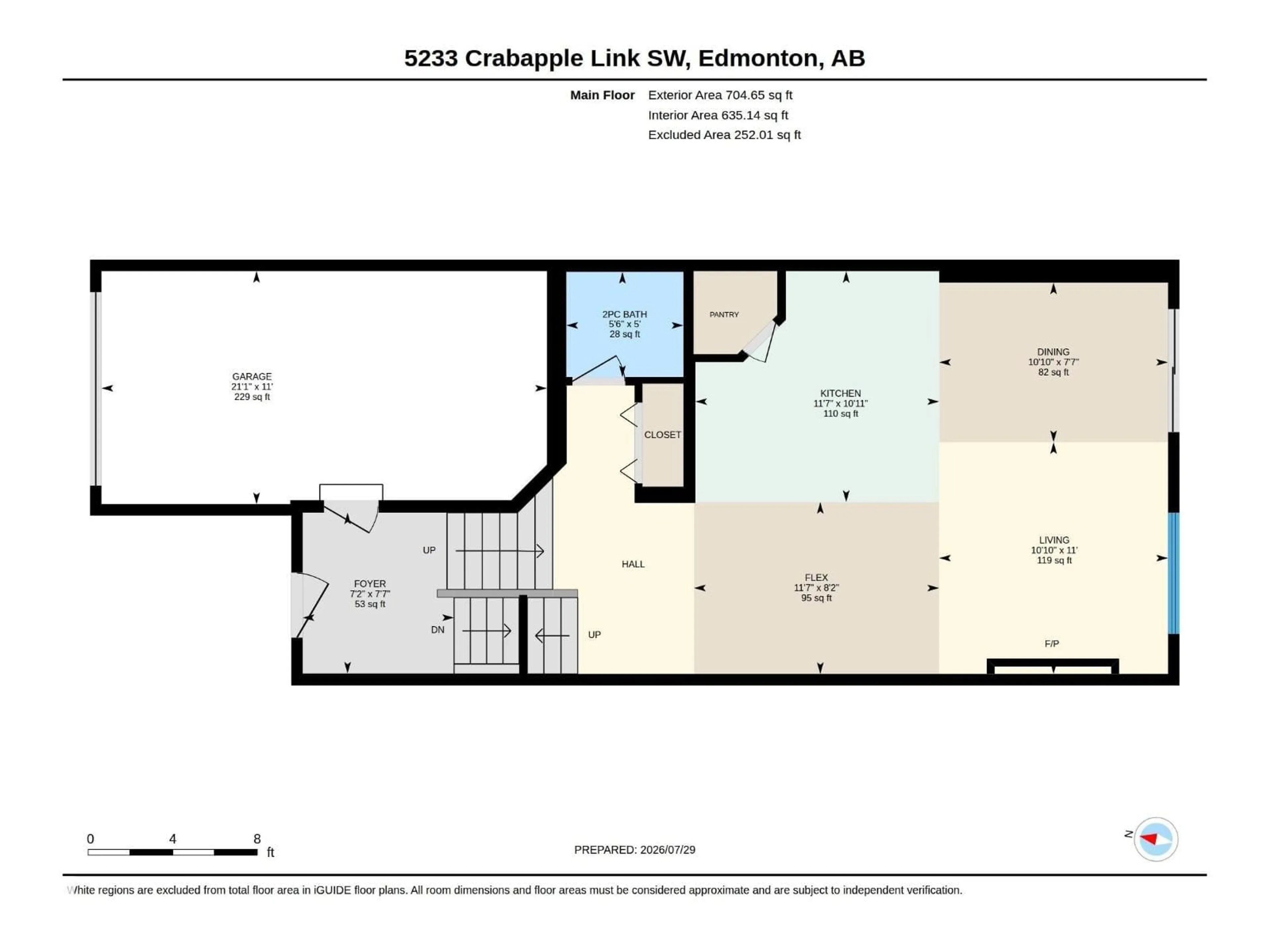 Floor plan for SW - 5233 CRABAPPLE LI, Edmonton Alberta T6X2H6