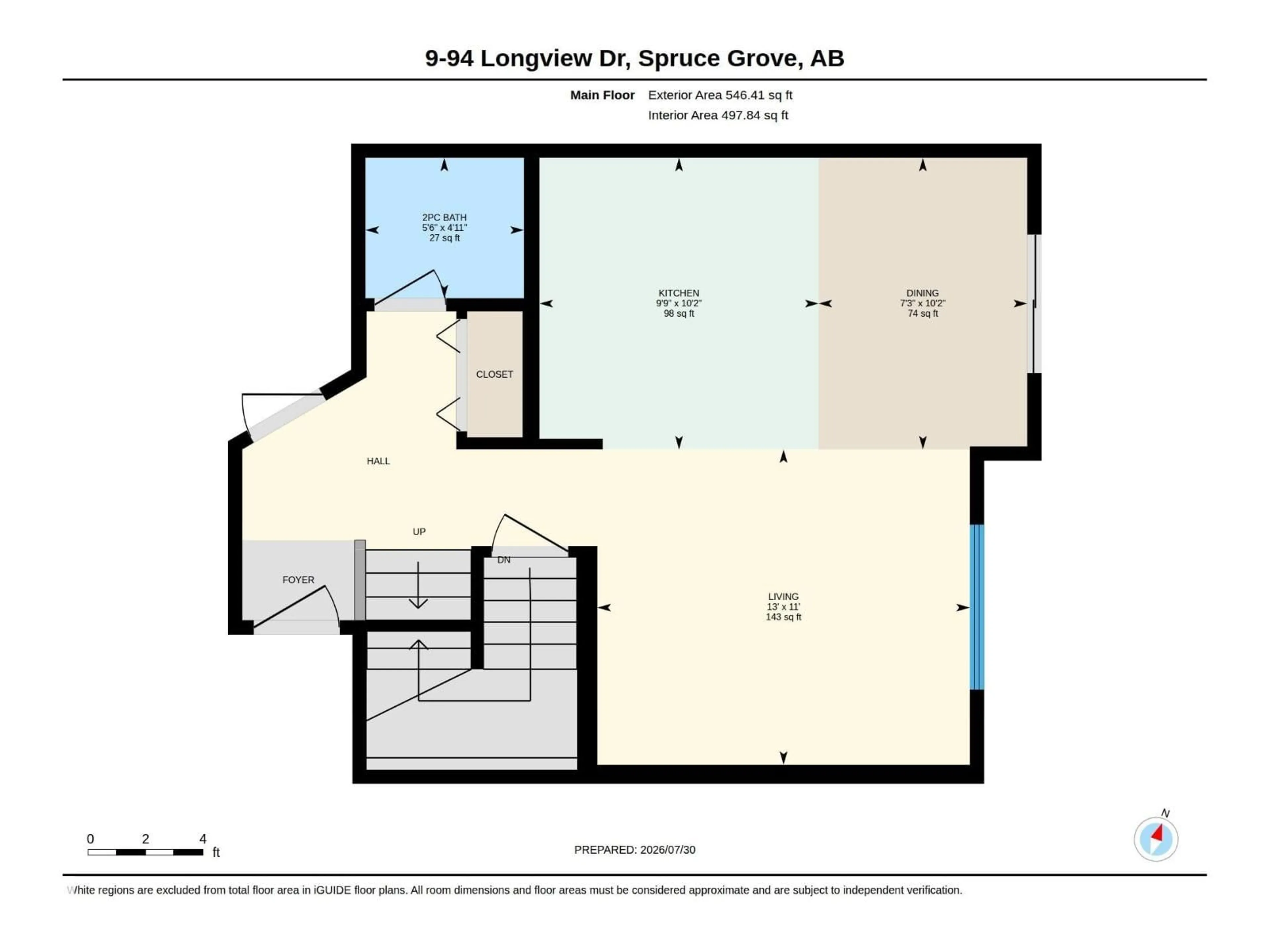 Floor plan for 9 - 94 LONGVIEW DR, Spruce Grove Alberta T7X0W3