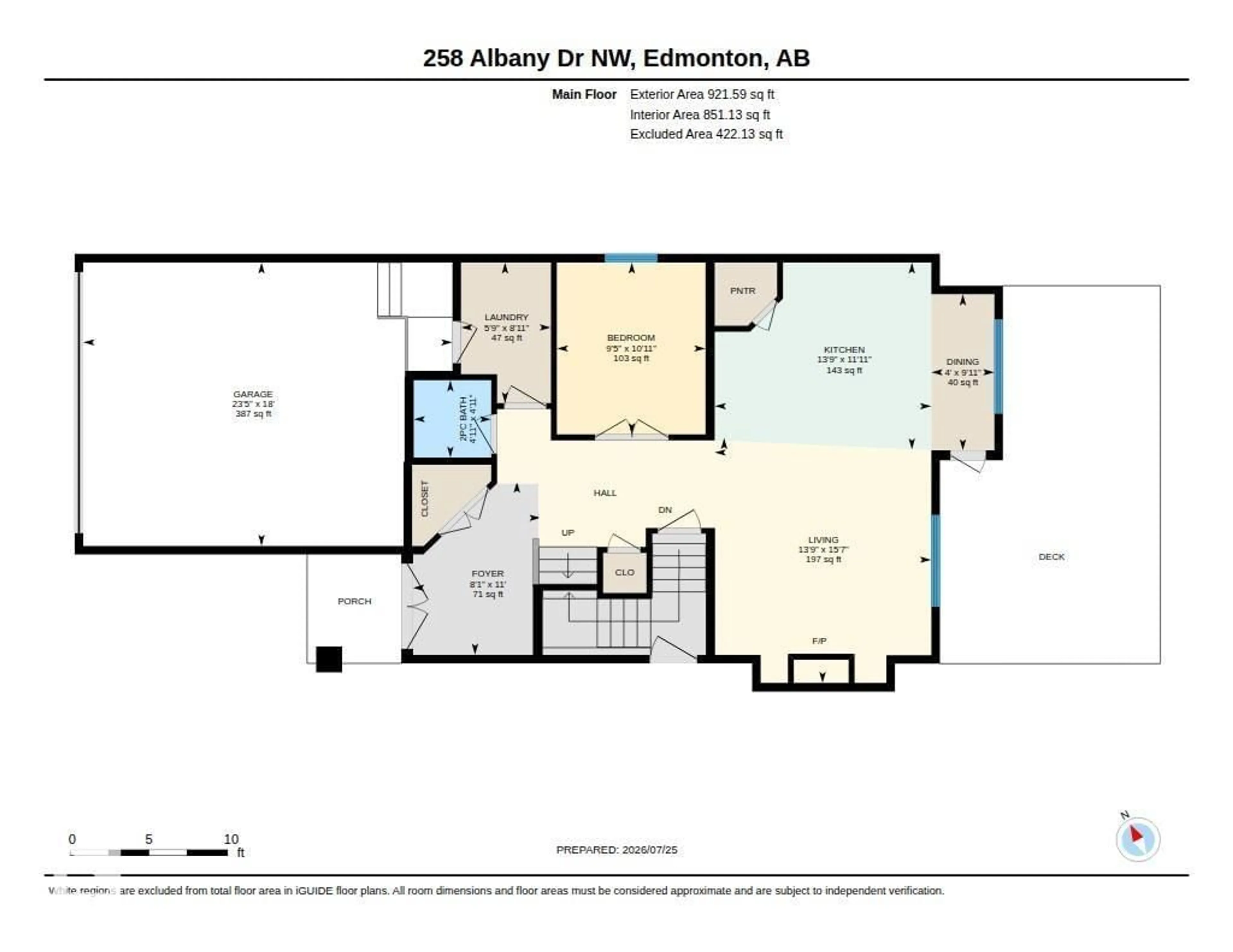 Floor plan for 258 ALBANY DR, Edmonton Alberta T6V0L3