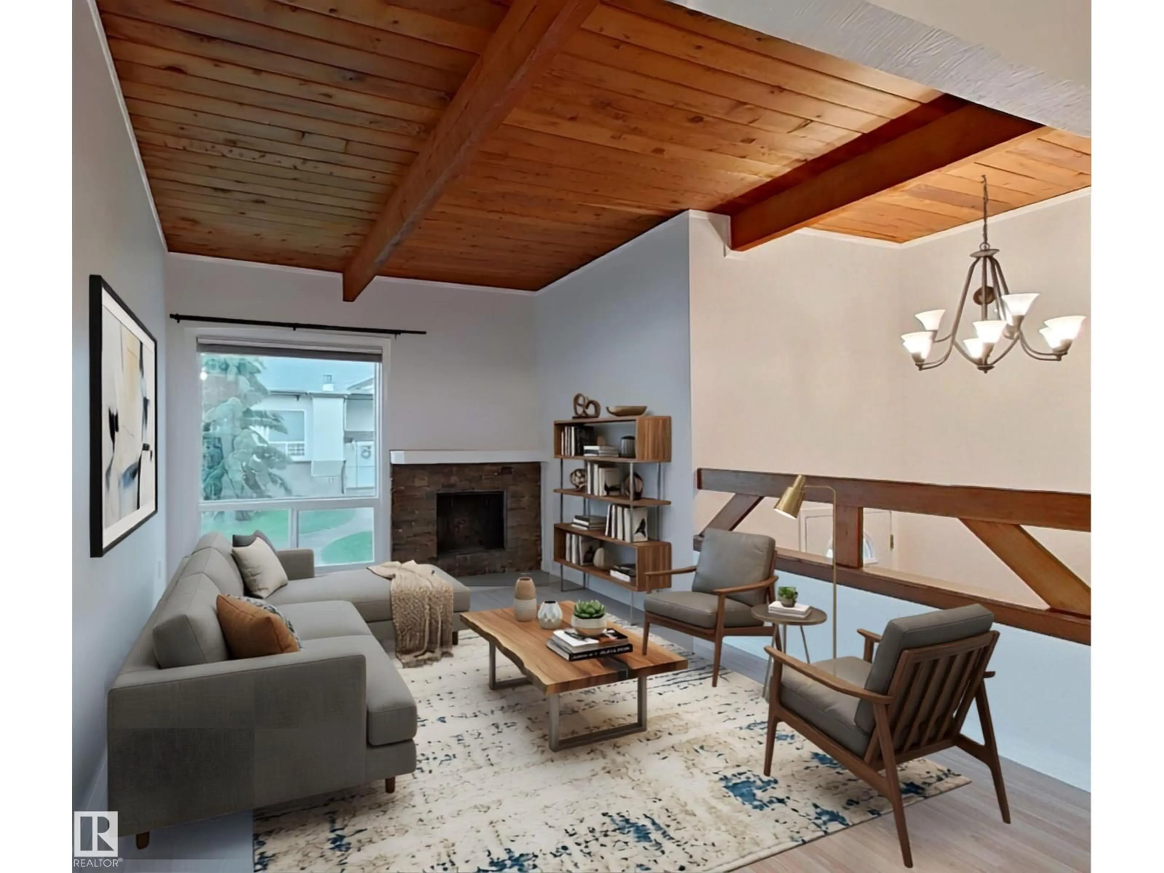 Living room with furniture, unknown for 60 NORTHWOODS VG NW, Edmonton Alberta T5X1T2