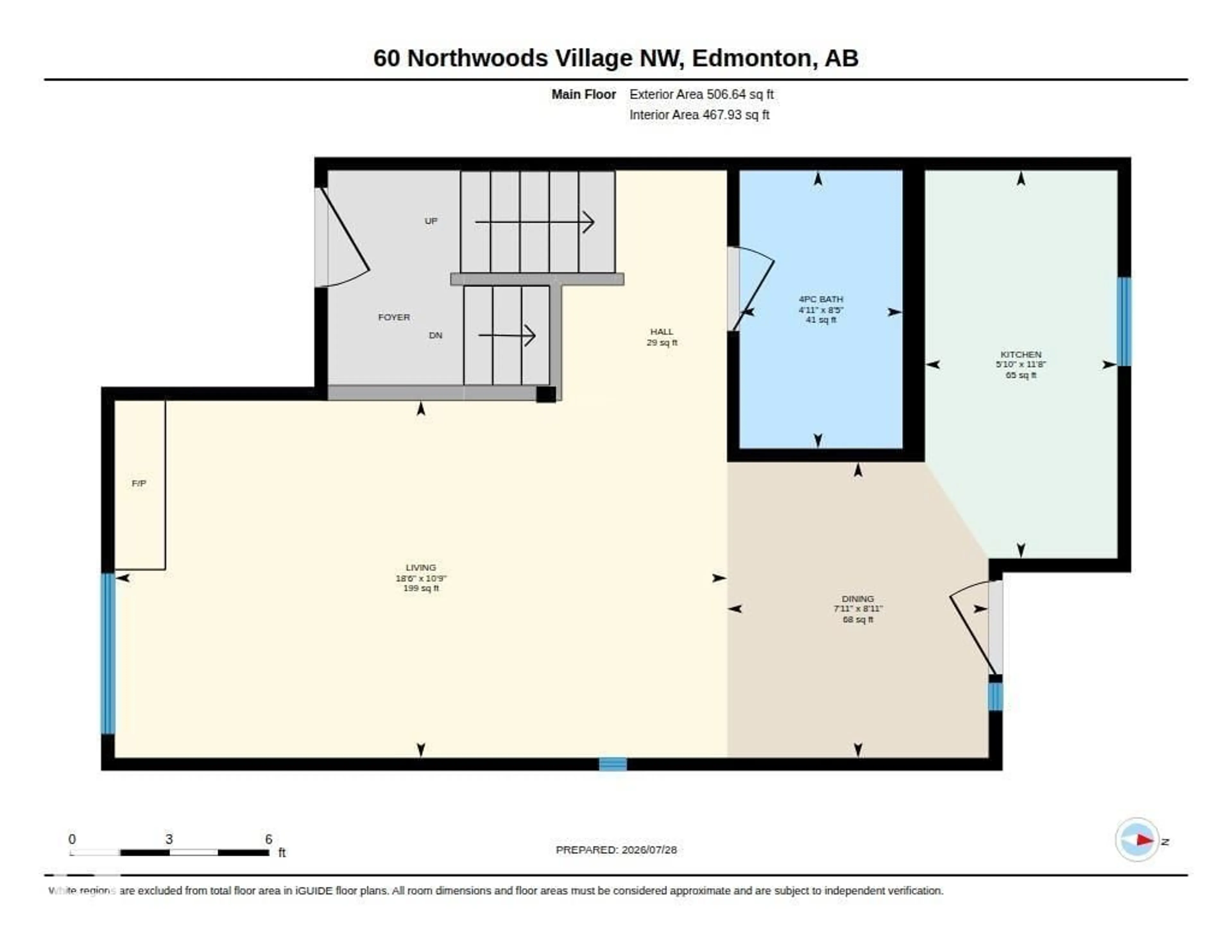 Floor plan for 60 NORTHWOODS VG NW, Edmonton Alberta T5X1T2