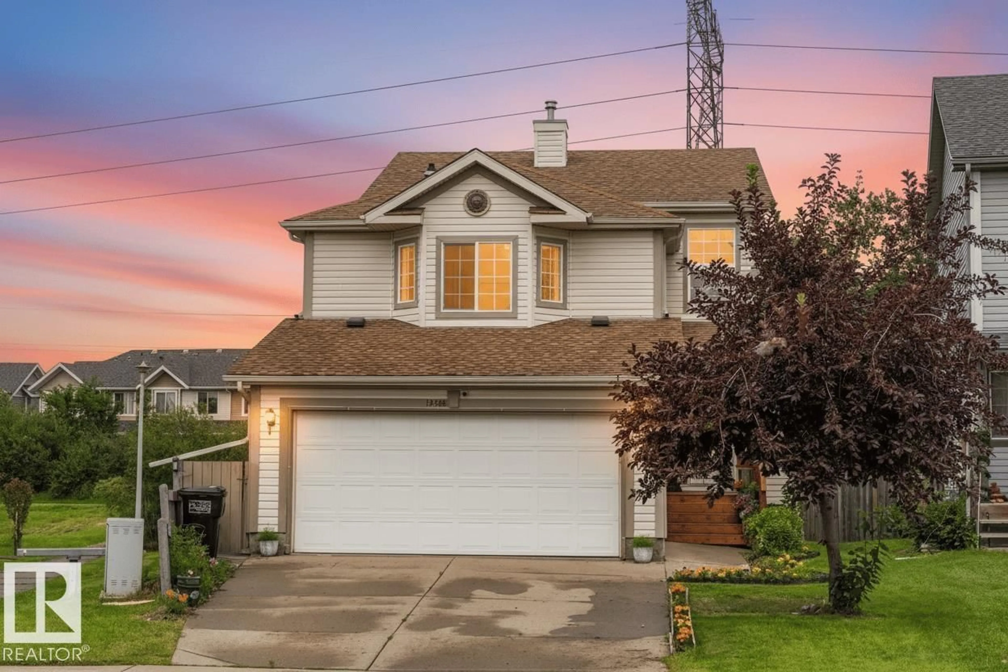 Home with vinyl exterior material, street for 13148 151 AV NW, Edmonton Alberta T6V1K8