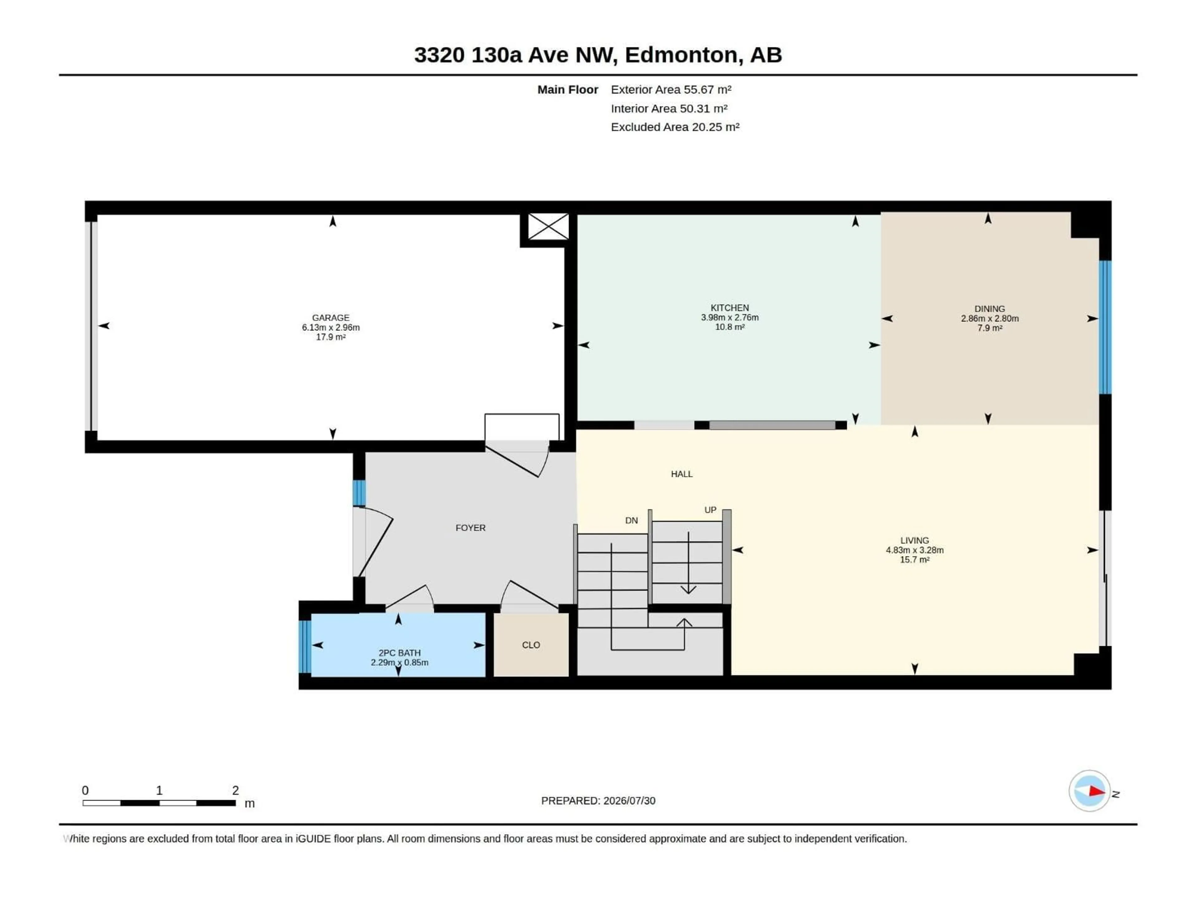 Floor plan for 3320 130A AV AV, Edmonton Alberta T5A3K3