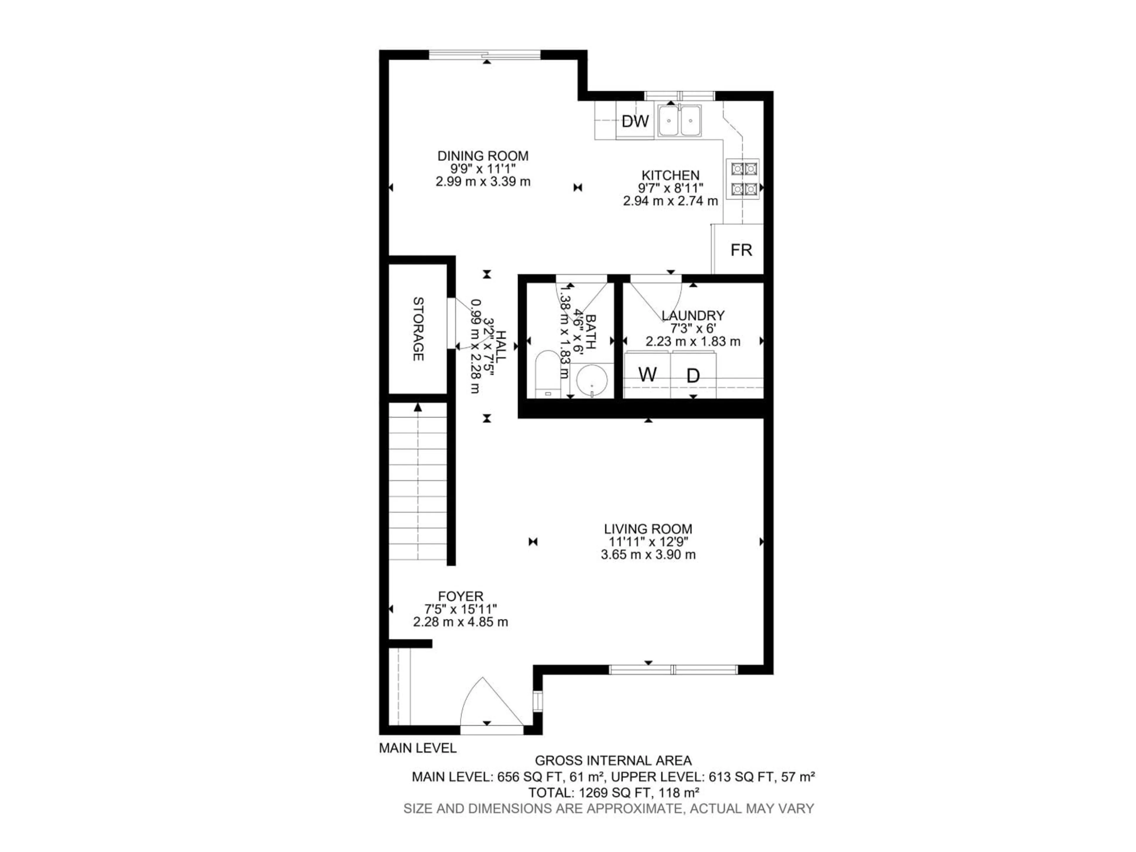 Floor plan for 152 180 BRIDGEPORT BV, Leduc Alberta T9E8S1