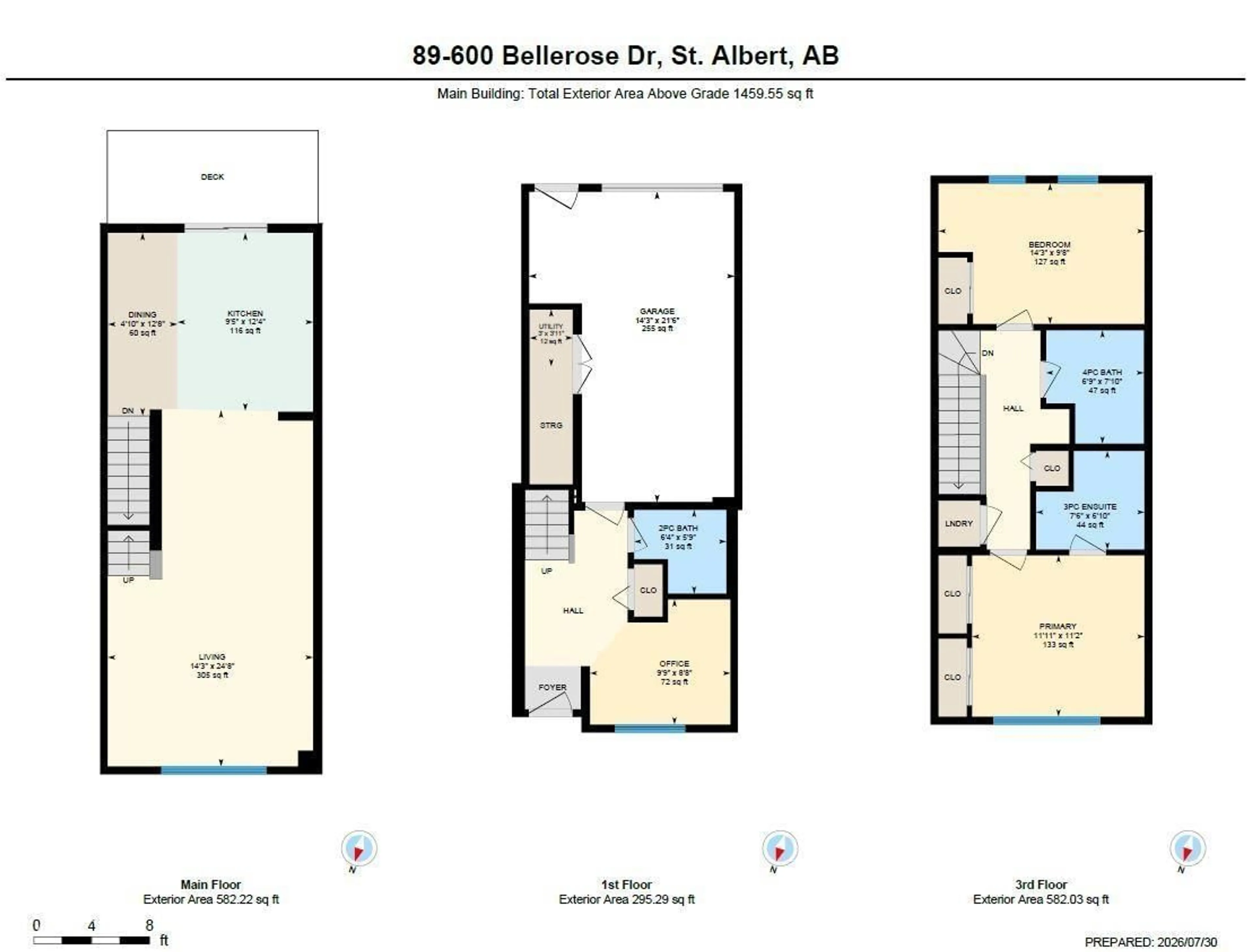 Floor plan for 600 - 89 BELLEROSE DR, St. Albert Alberta T8N7T5