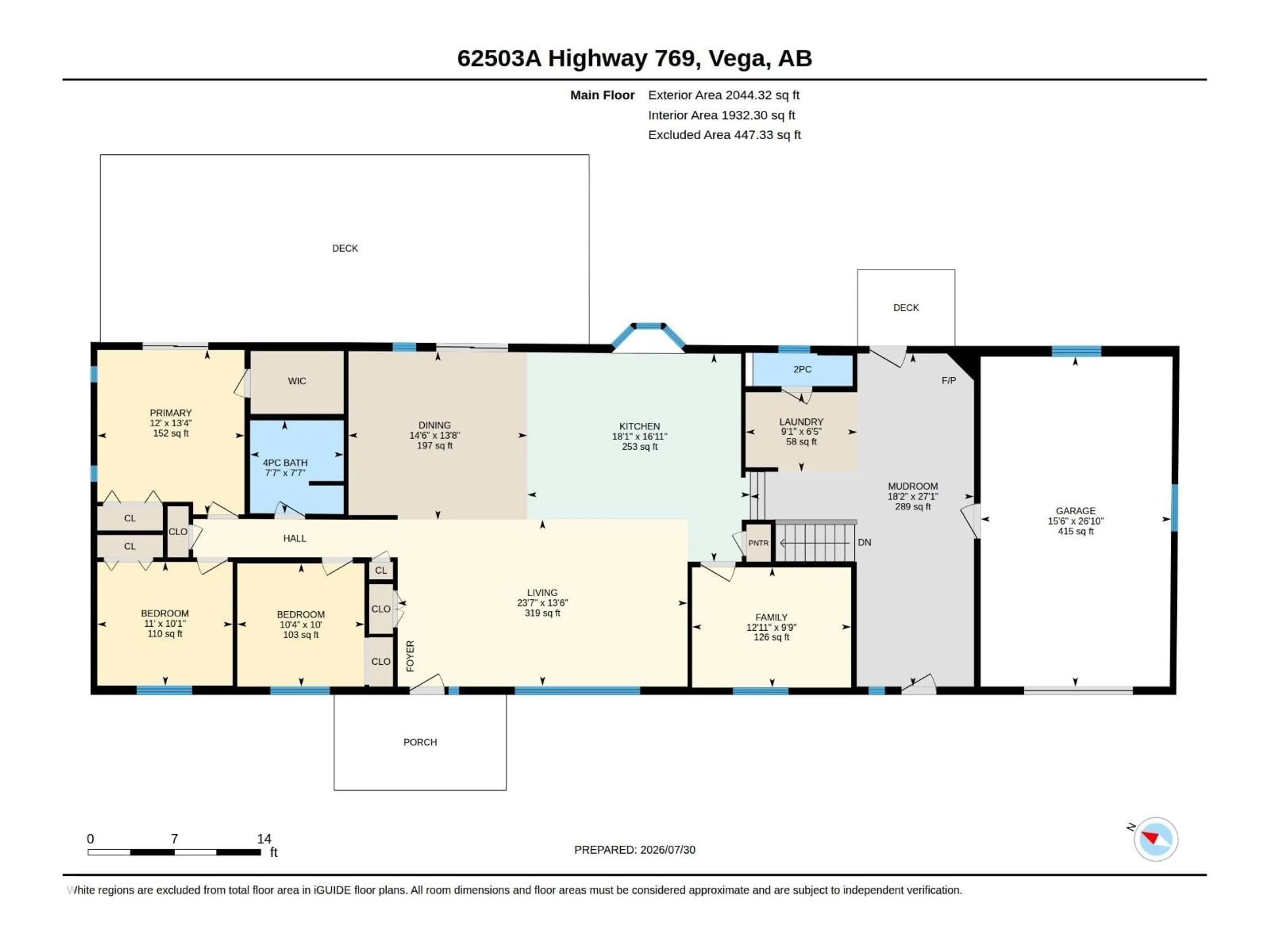Floor plan for 62503A HWY 769, Rural Barrhead County Alberta T0G1R2