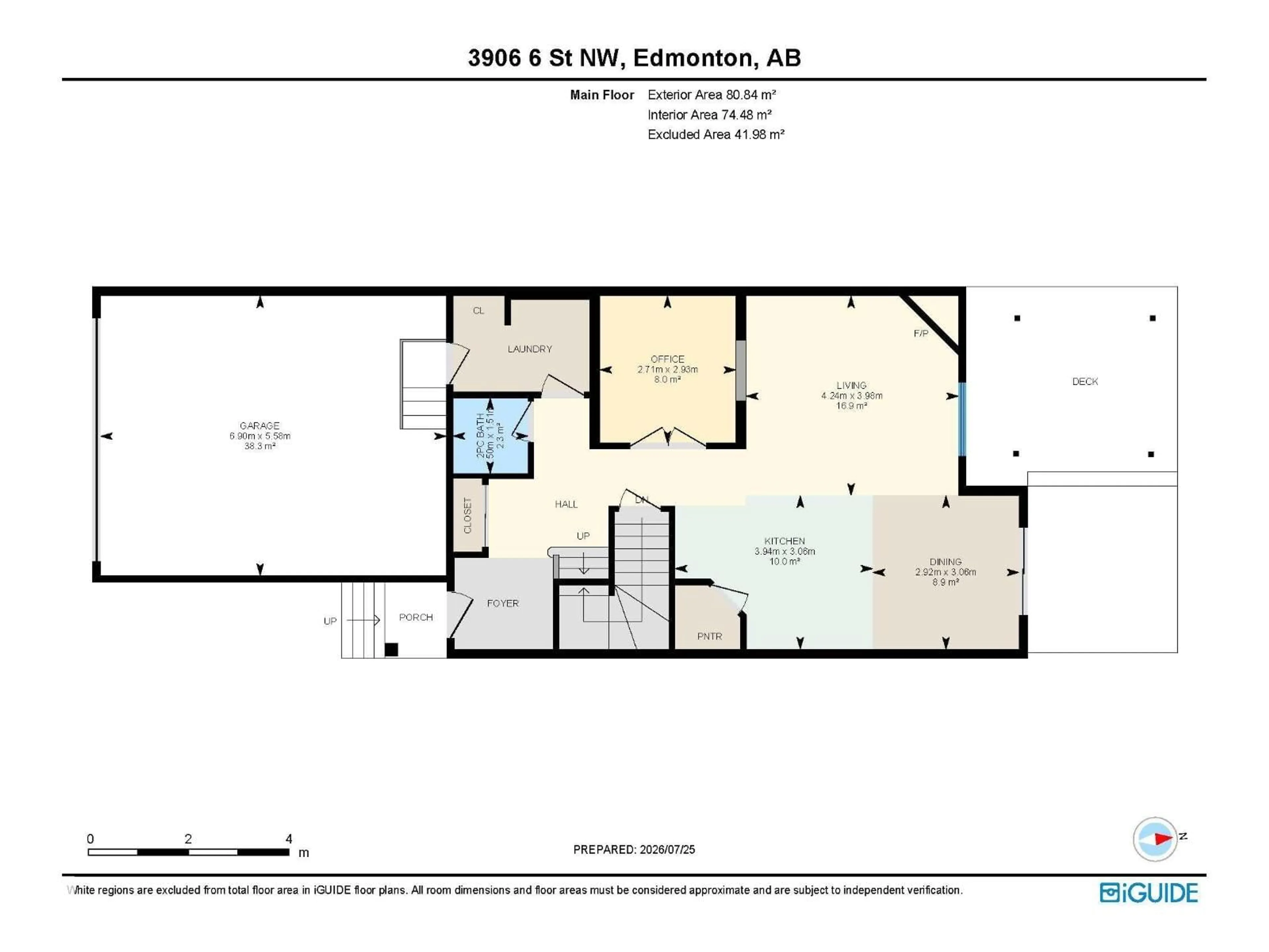 Floor plan for 3906 6 ST, Edmonton Alberta T6T0T5