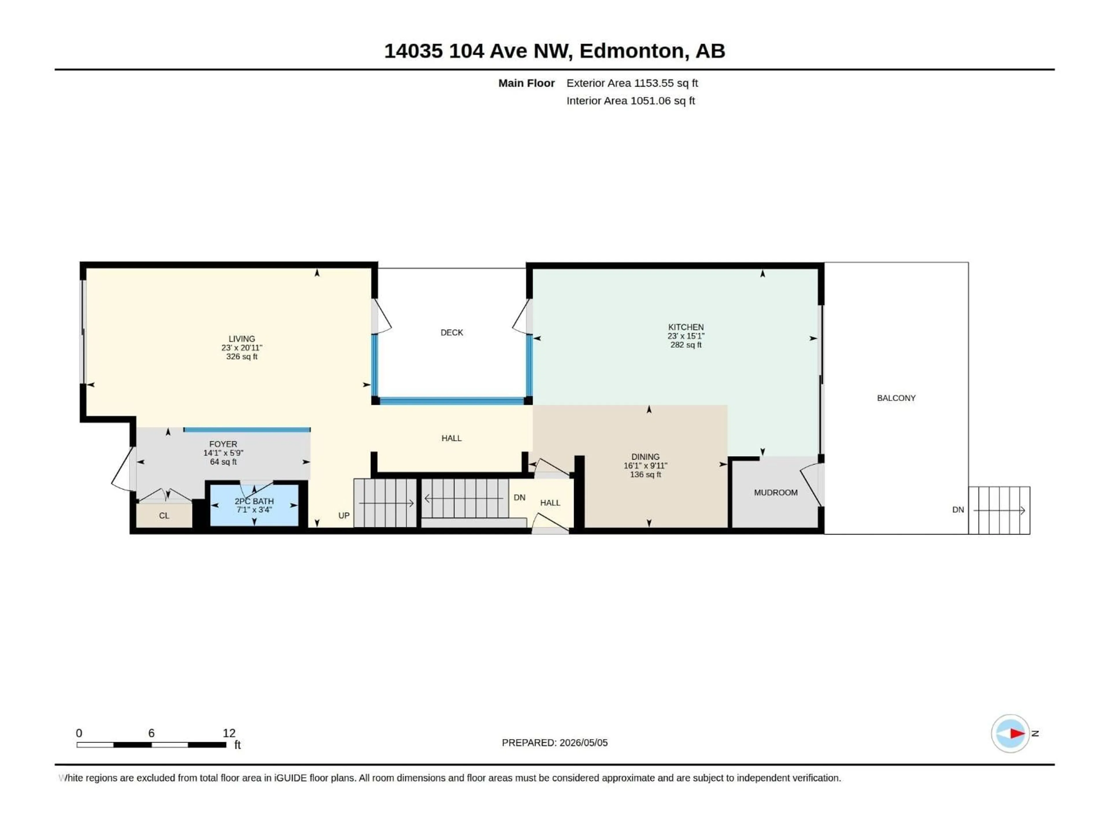 Floor plan for NW - 14035 104 AV, Edmonton Alberta T5N0W7