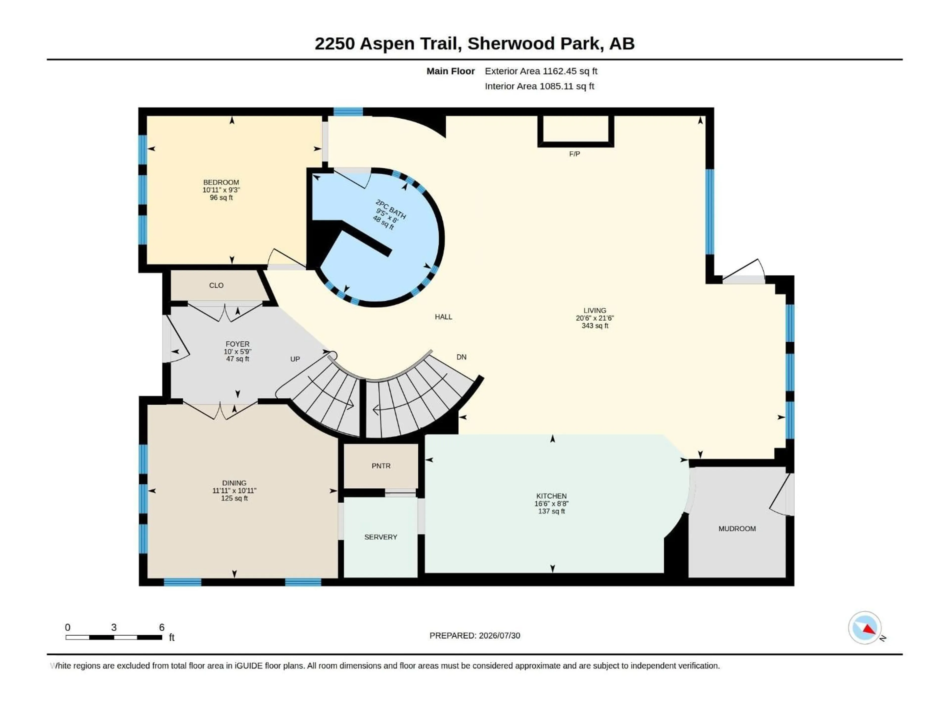 Floor plan for 2250 ASPEN TR, Sherwood Park Alberta T8H0W4