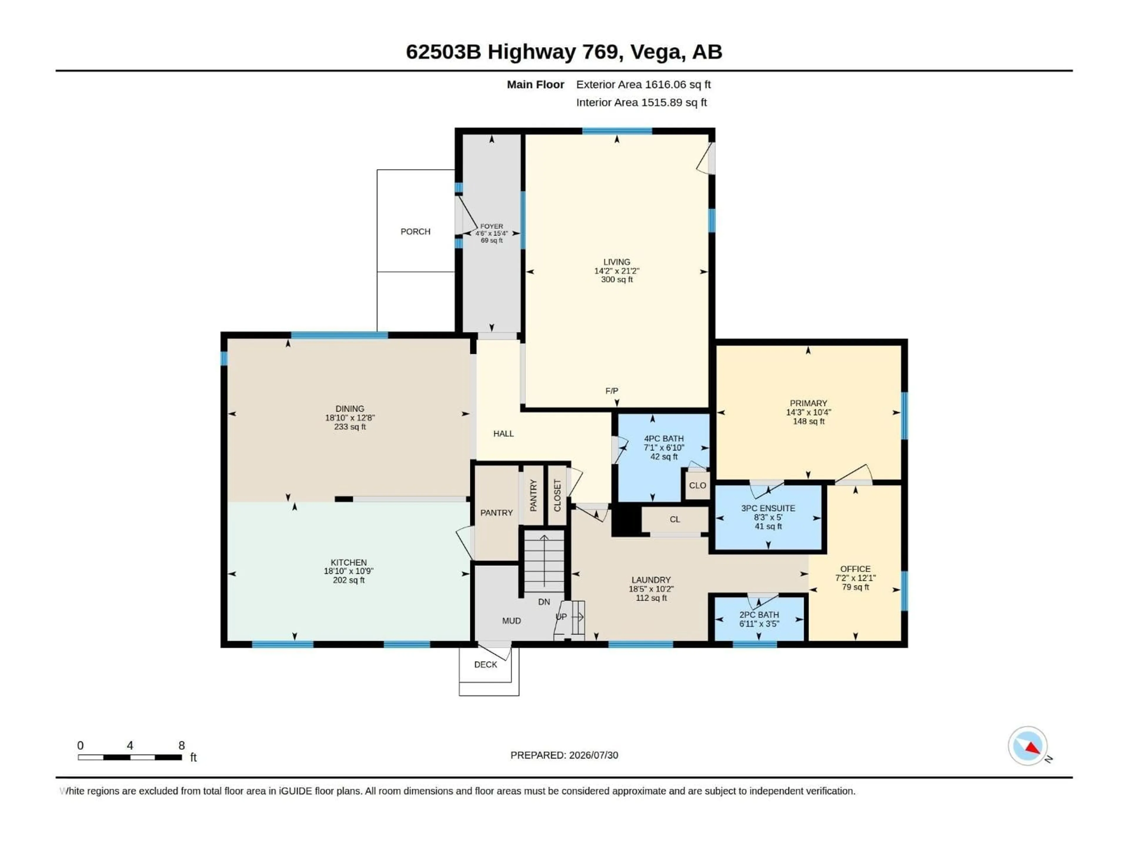 Floor plan for 62503B HWY 769, Rural Barrhead County Alberta T0G1R0