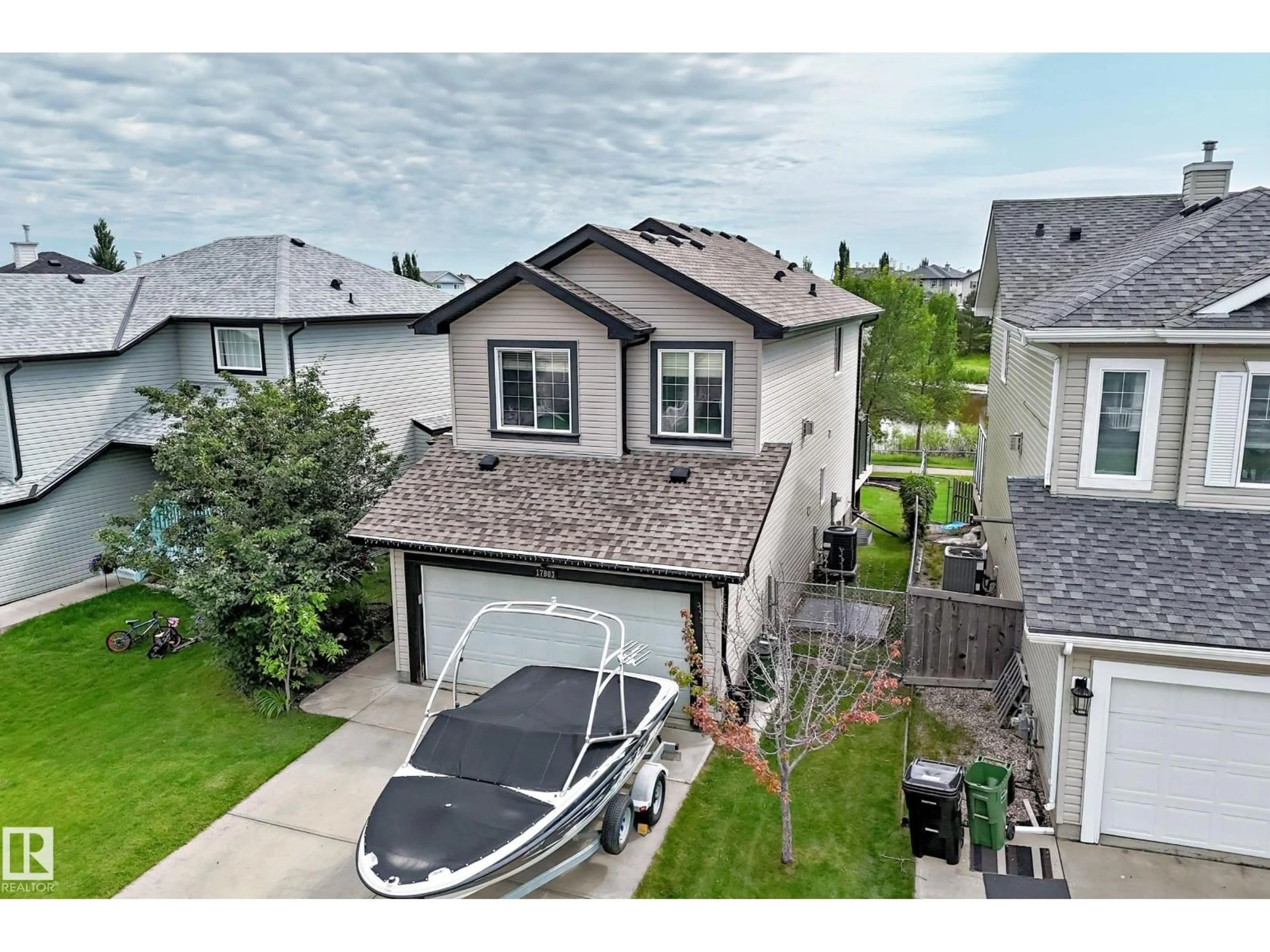 A pic from outside/outdoor area/front of a property/back of a property/a pic from drone, street for NW - 17803 89 ST, Edmonton Alberta T5Z0A6