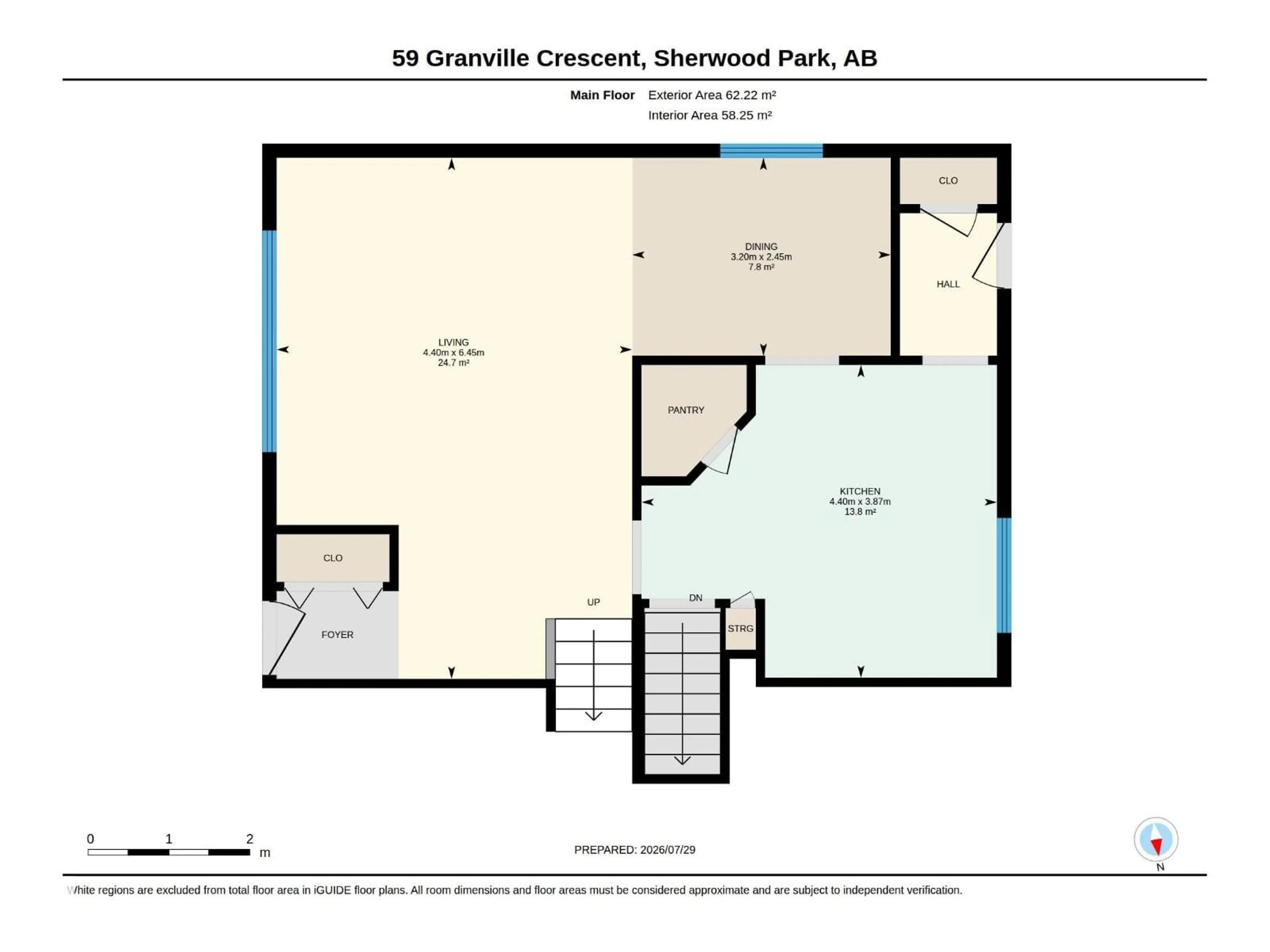 Floor plan for 59 GRANVILLE CR, Sherwood Park Alberta T8A3C1