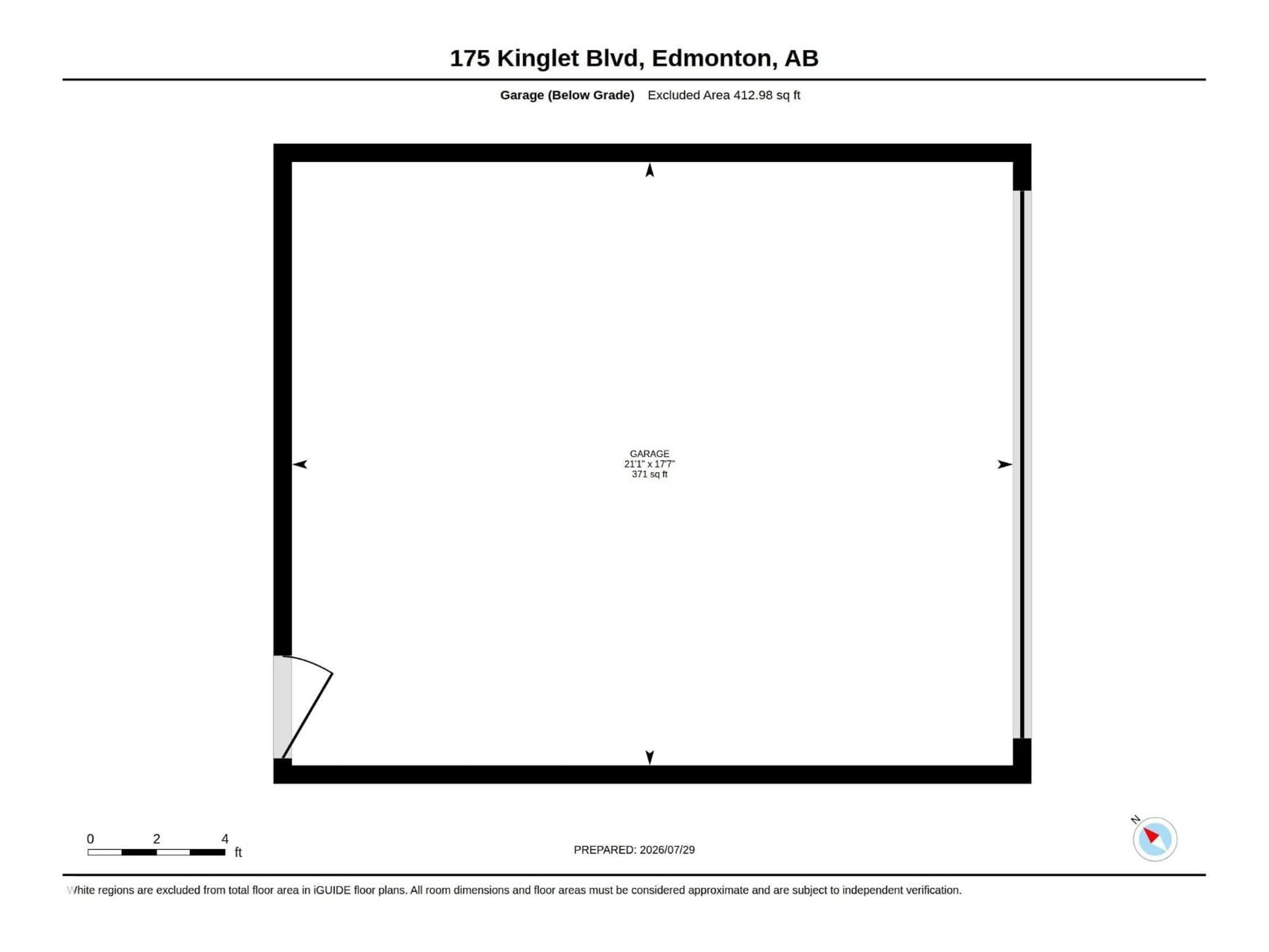 Floor plan for 175 KINGLET BV, Edmonton Alberta T5S0S6