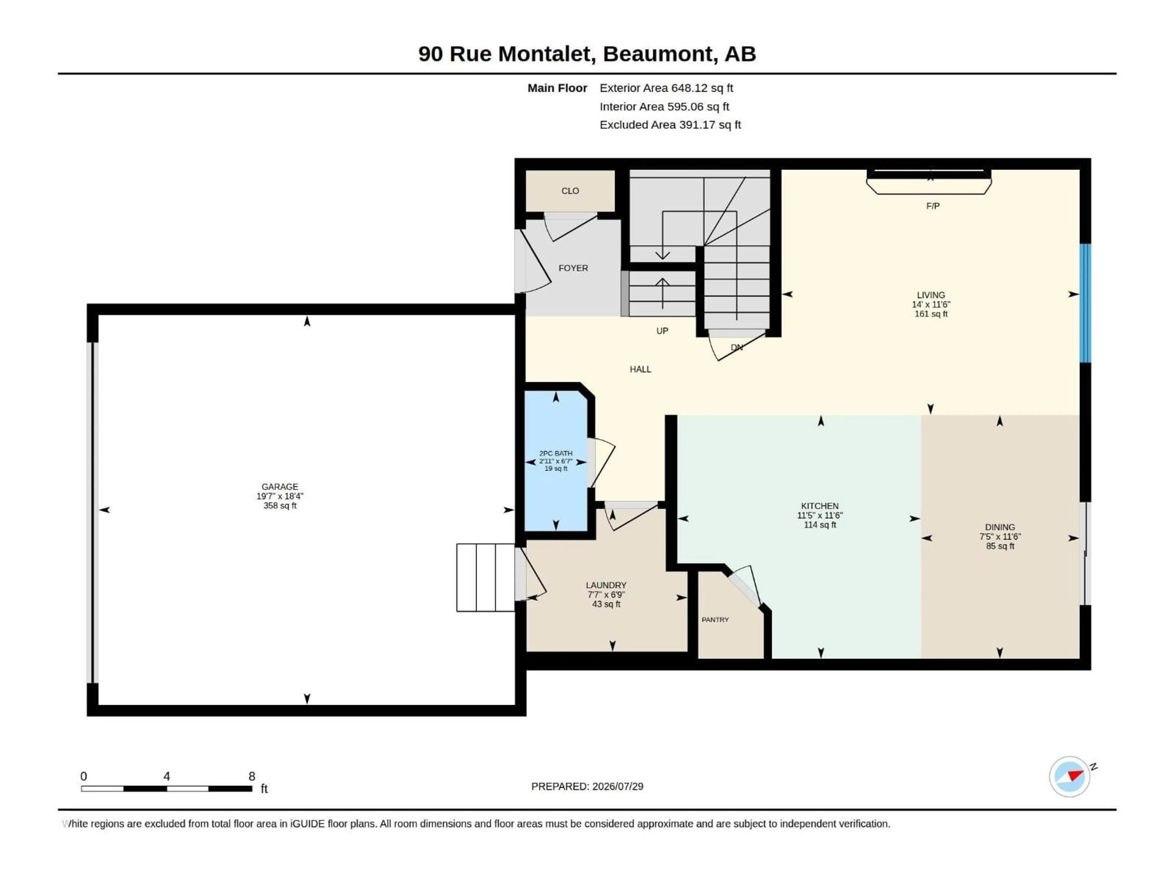 Floor plan for 90 RUE MONTALET, Beaumont Alberta T4X0C5
