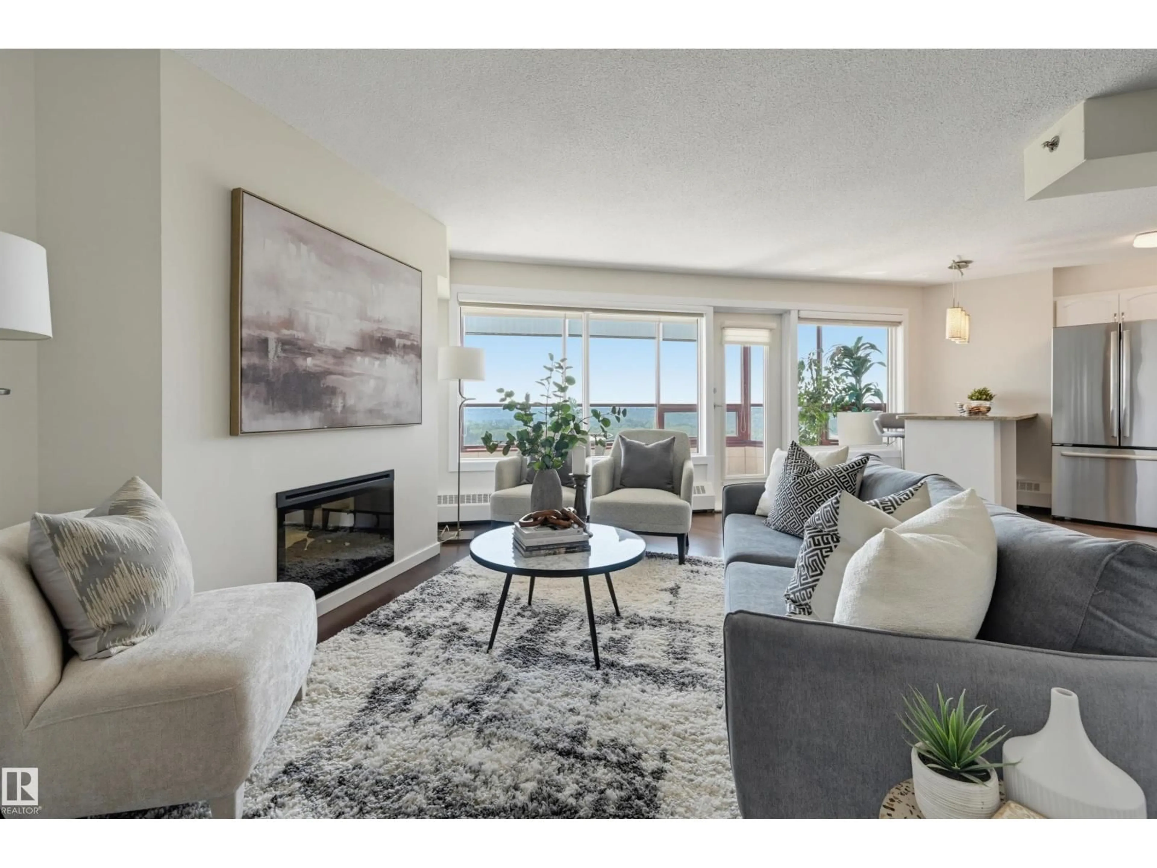 Living room with furniture, unknown for 1003 JASPER AV, Edmonton Alberta T5N4A7