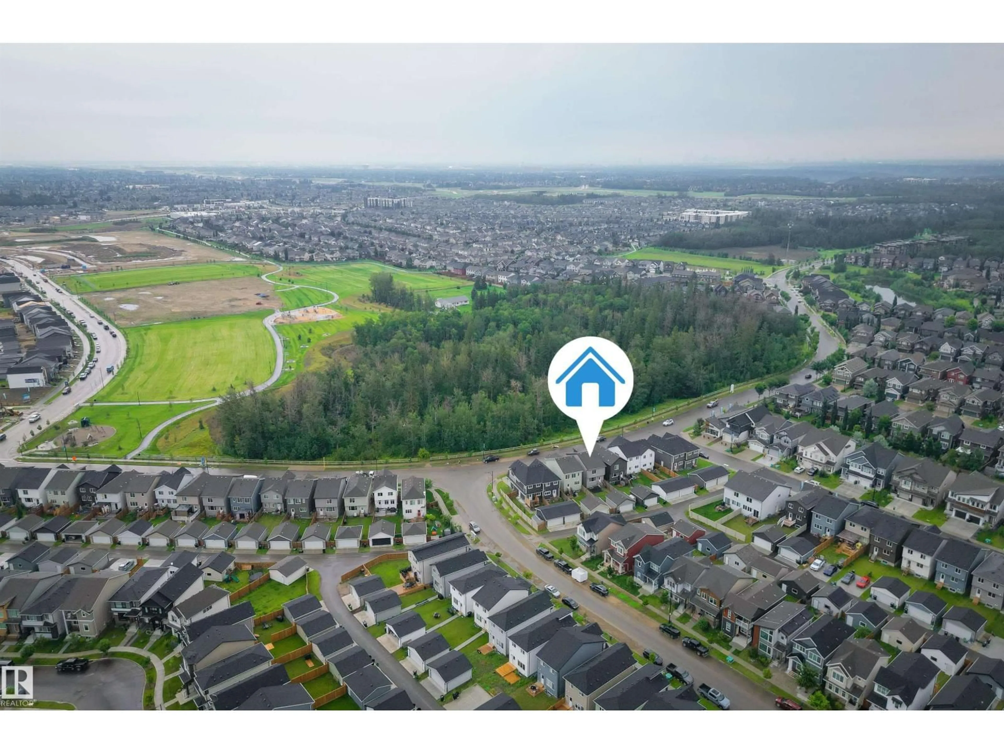 A pic from outside/outdoor area/front of a property/back of a property/a pic from drone, unknown for 5175 EDGEMONT BV, Edmonton Alberta T6M1J7