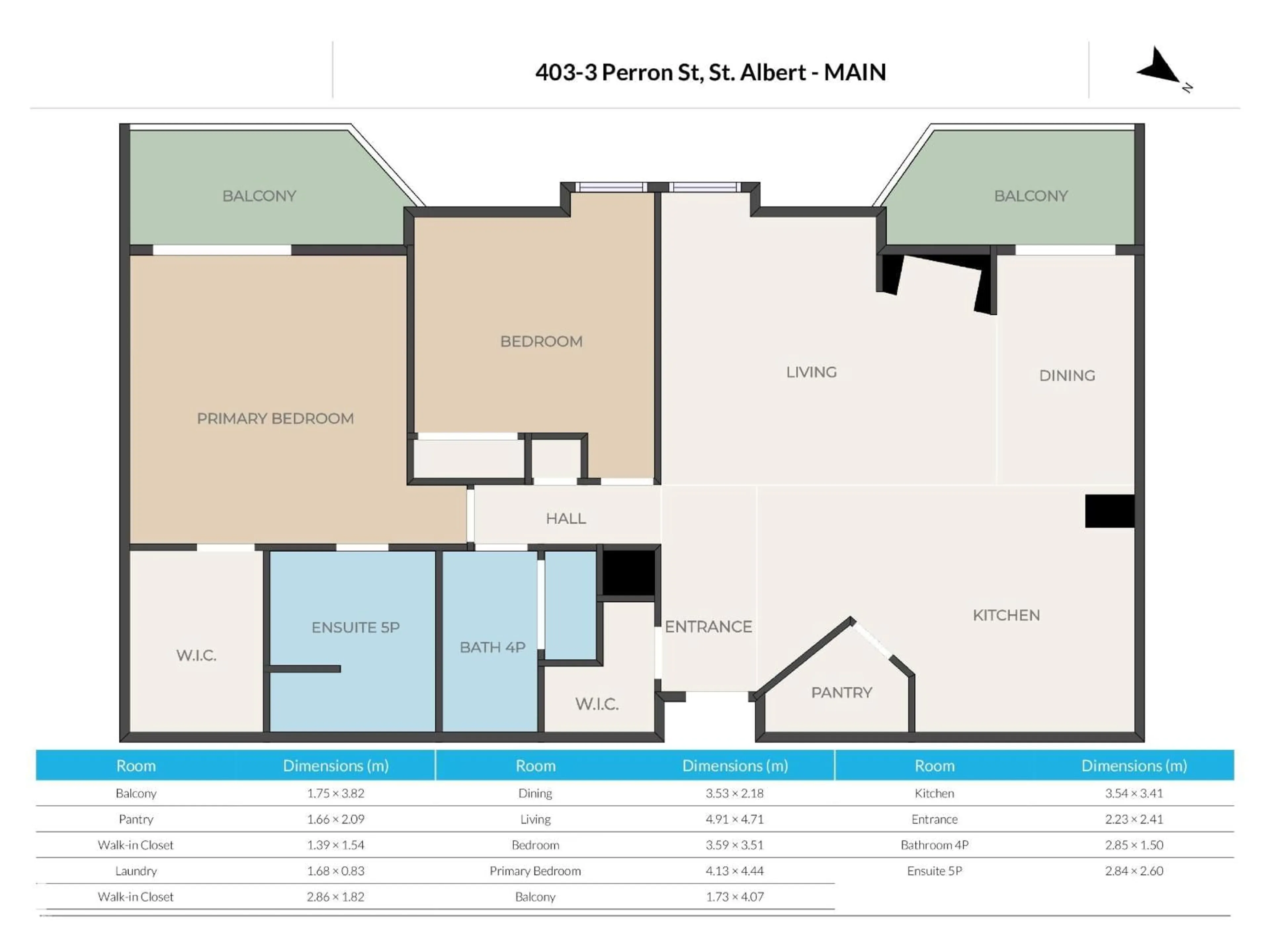 Floor plan for 3 - 403 PERRON ST, St. Albert Alberta T8N5Z5