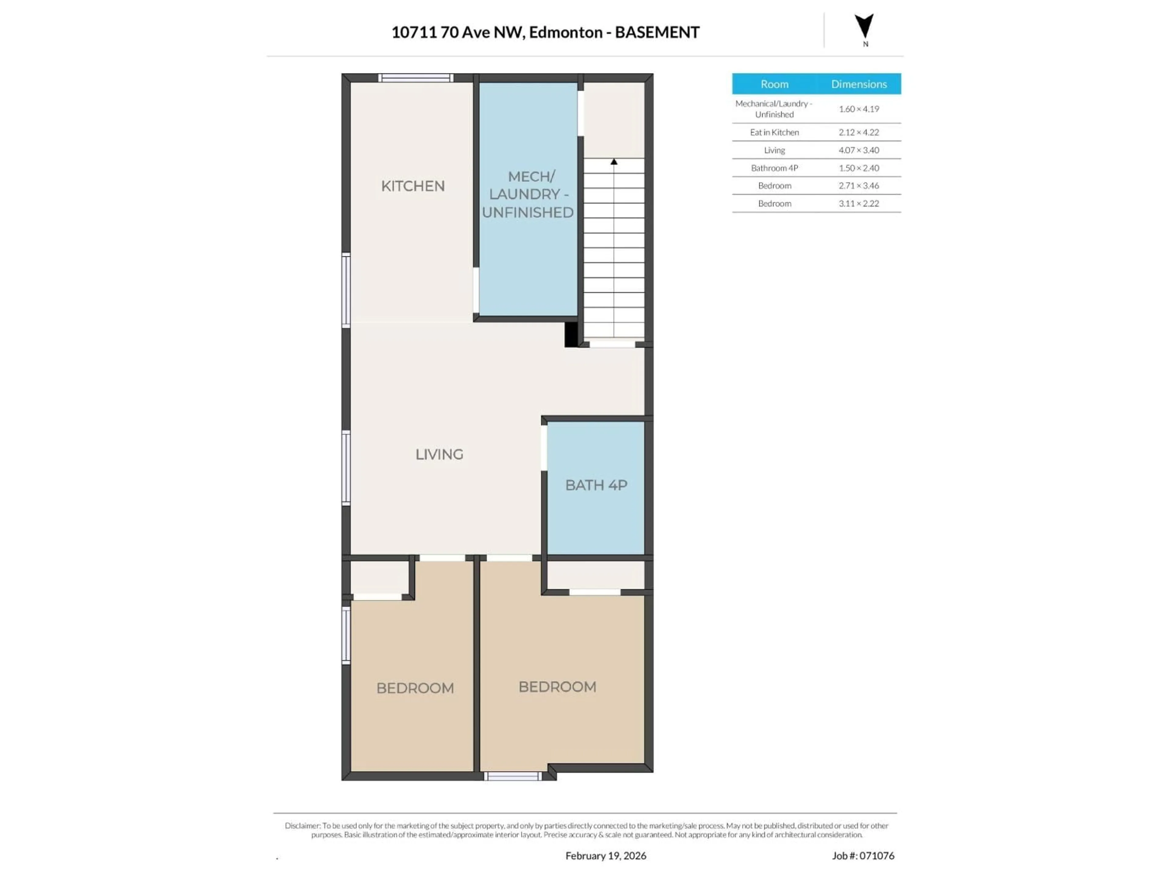Floor plan for 10711 70 AV, Edmonton Alberta T6H2G4