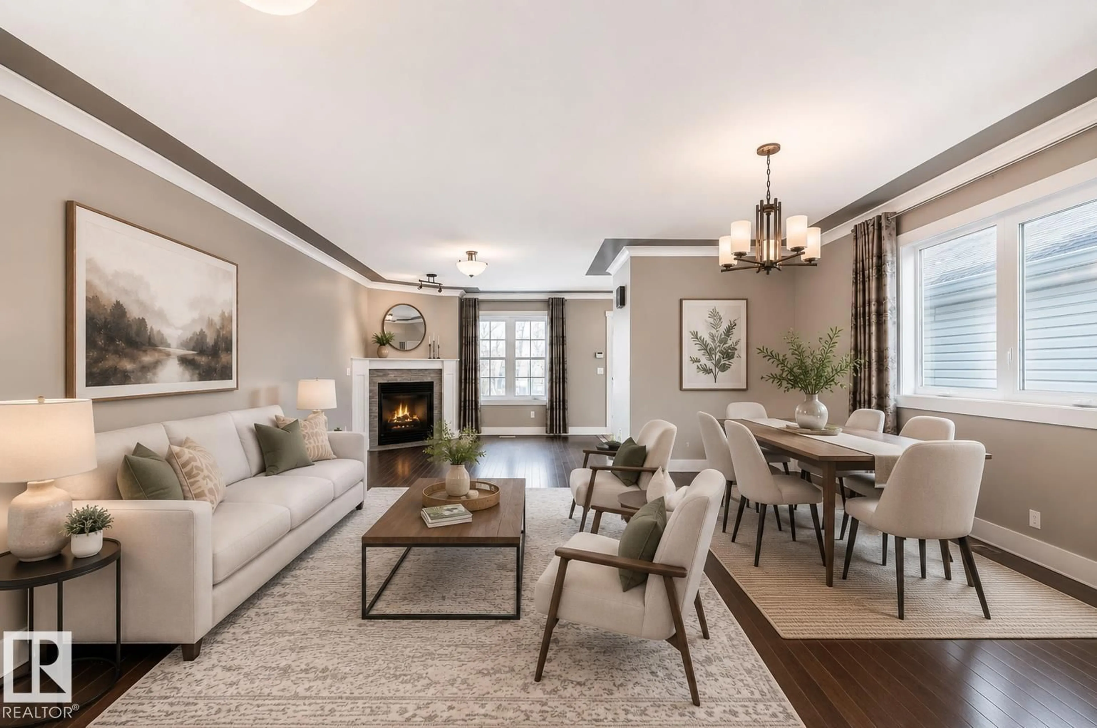 Living room with furniture, unknown for 10711 70 AV, Edmonton Alberta T6H2G4