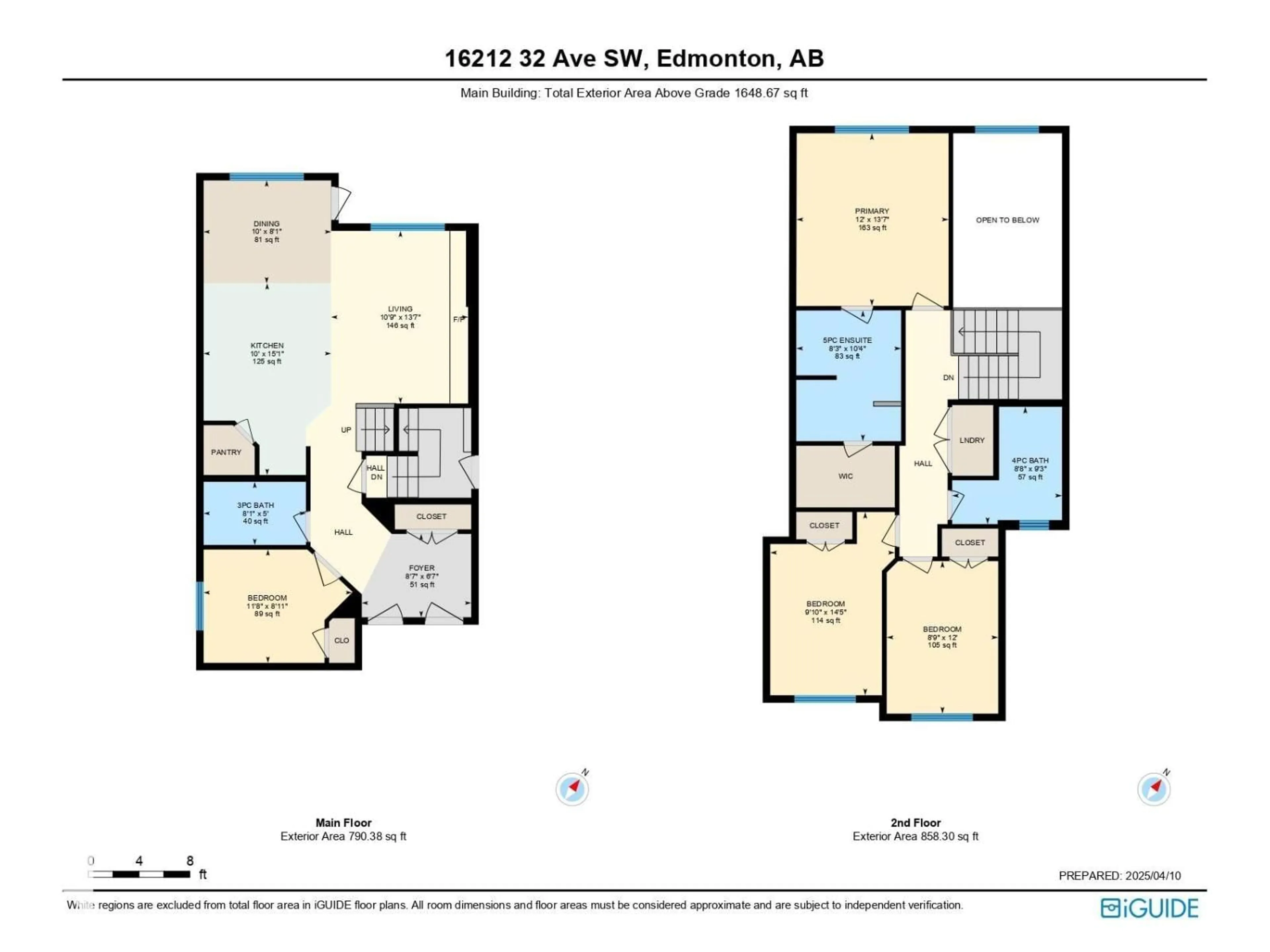 Floor plan for SW - 16212 32 AV, Edmonton Alberta T6W4P2
