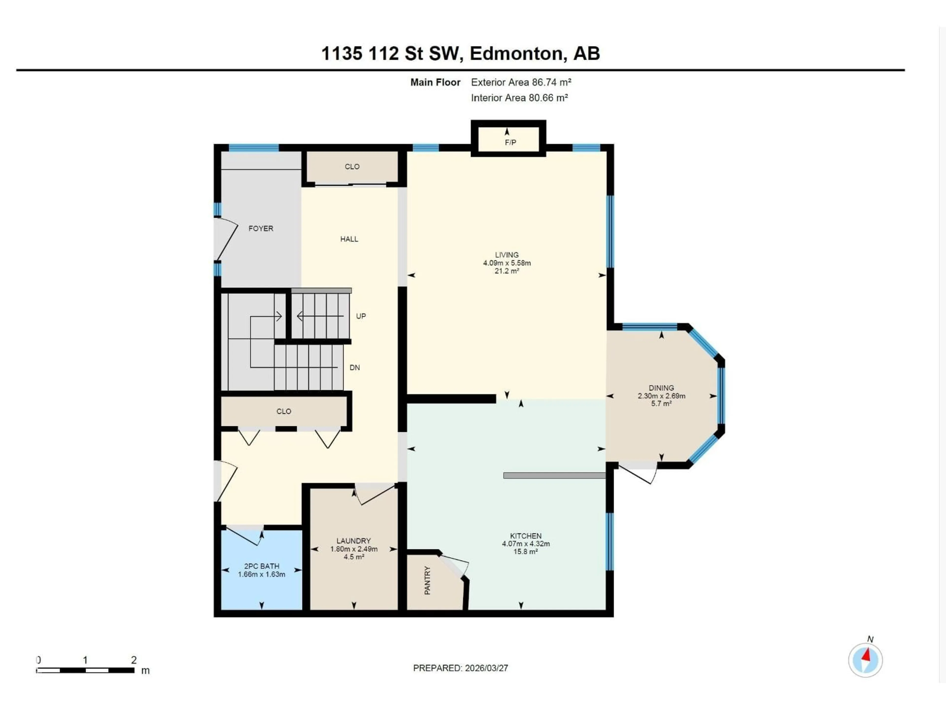Floor plan for SW - 1135 112 ST, Edmonton Alberta T6W1V1