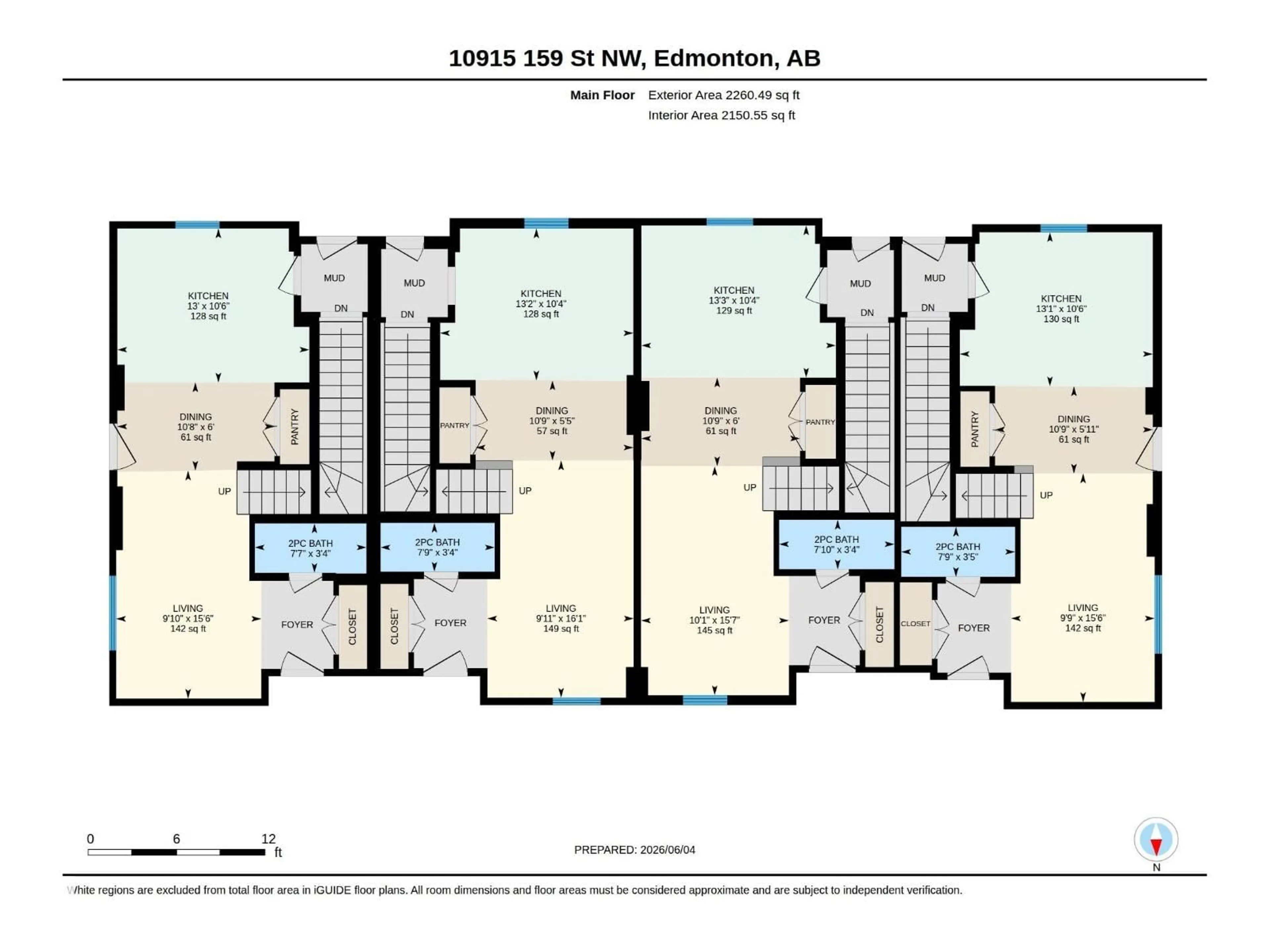 Floor plan for NW - 10915 159 ST, Edmonton Alberta T5P3B9