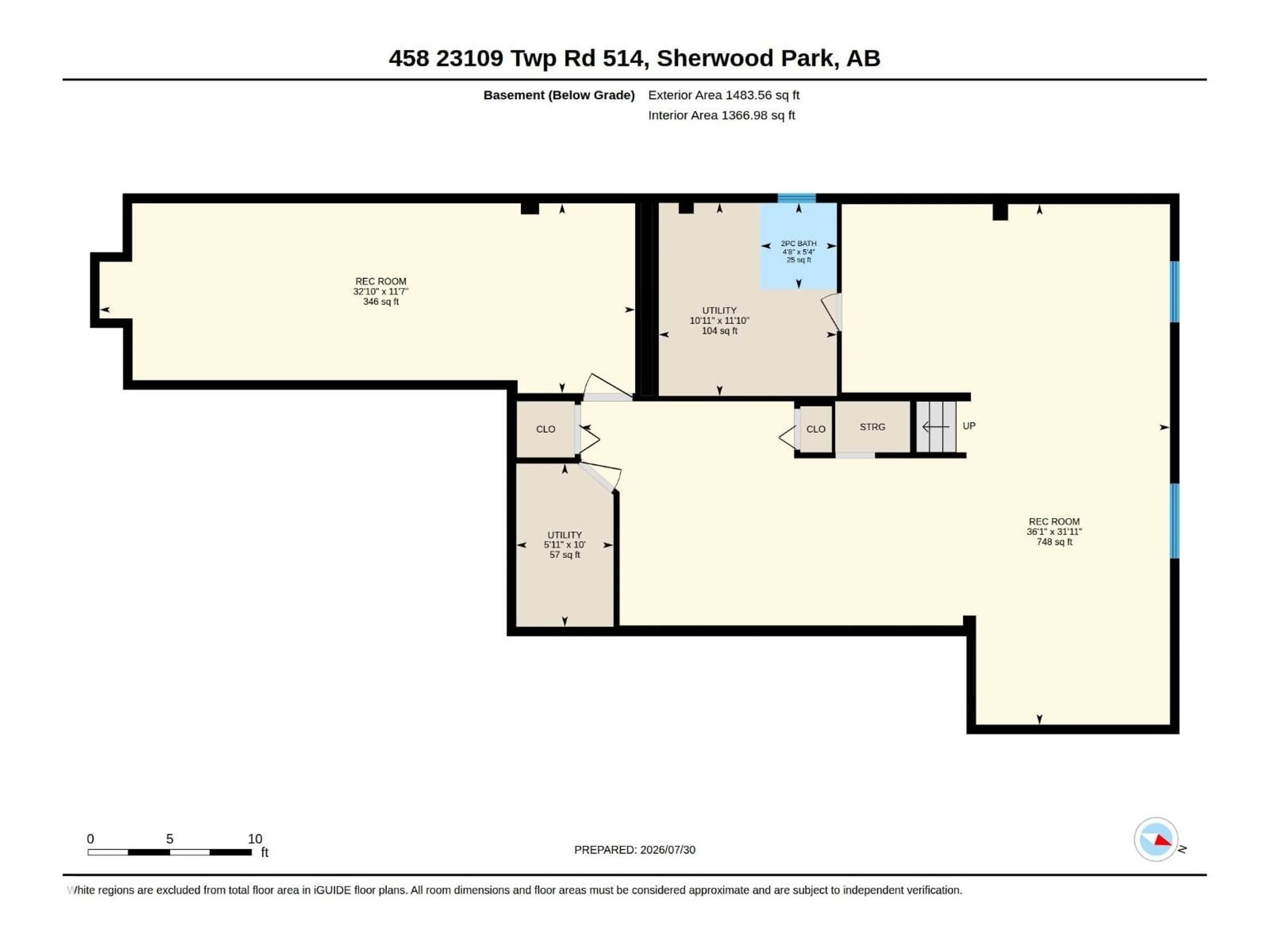 Floor plan for 458 23109 TWP ROAD ROAD, Rural Strathcona County Alberta T8B1K9