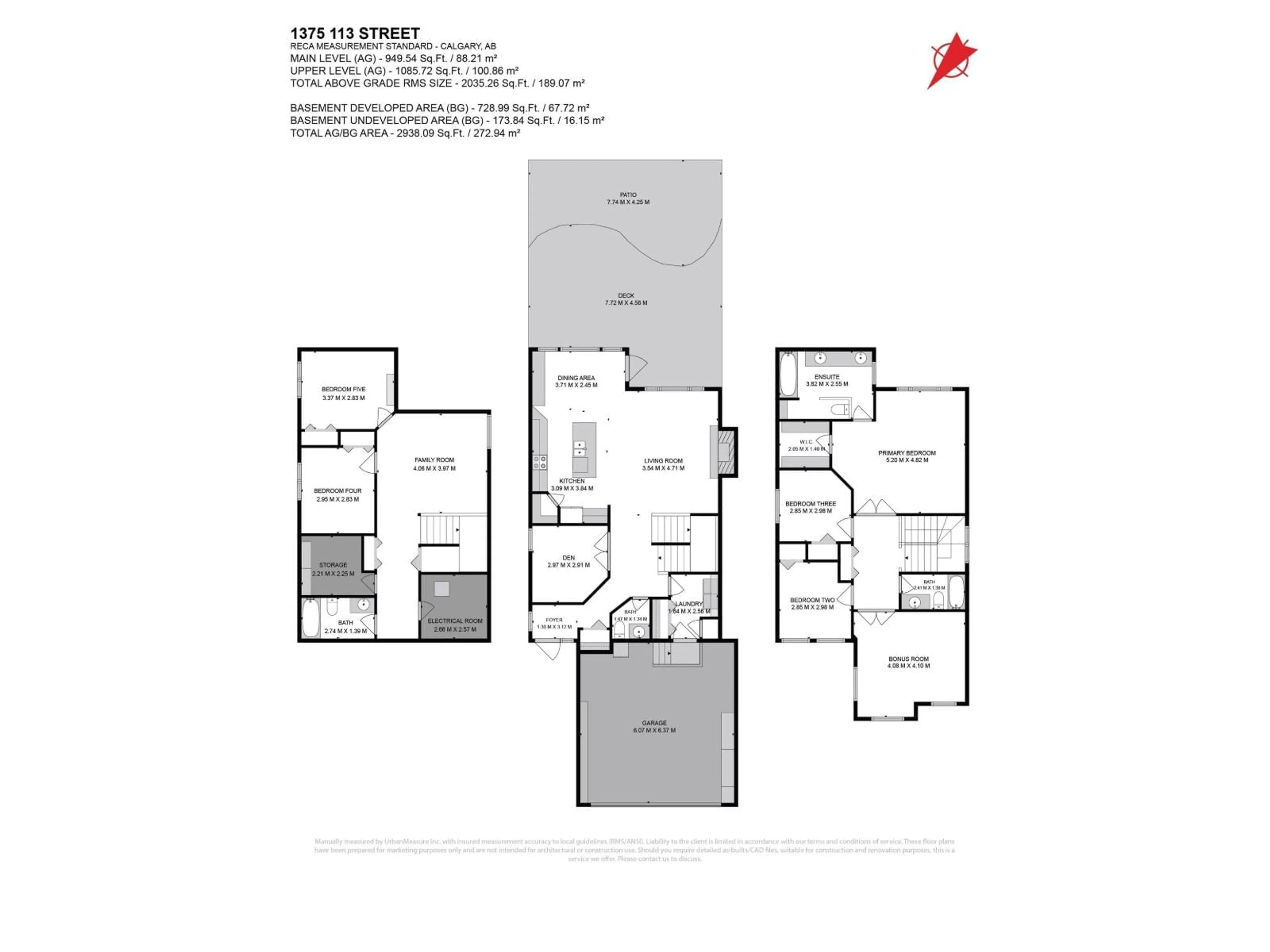 Floor plan for 1375 113 ST, Edmonton Alberta T6W0N6