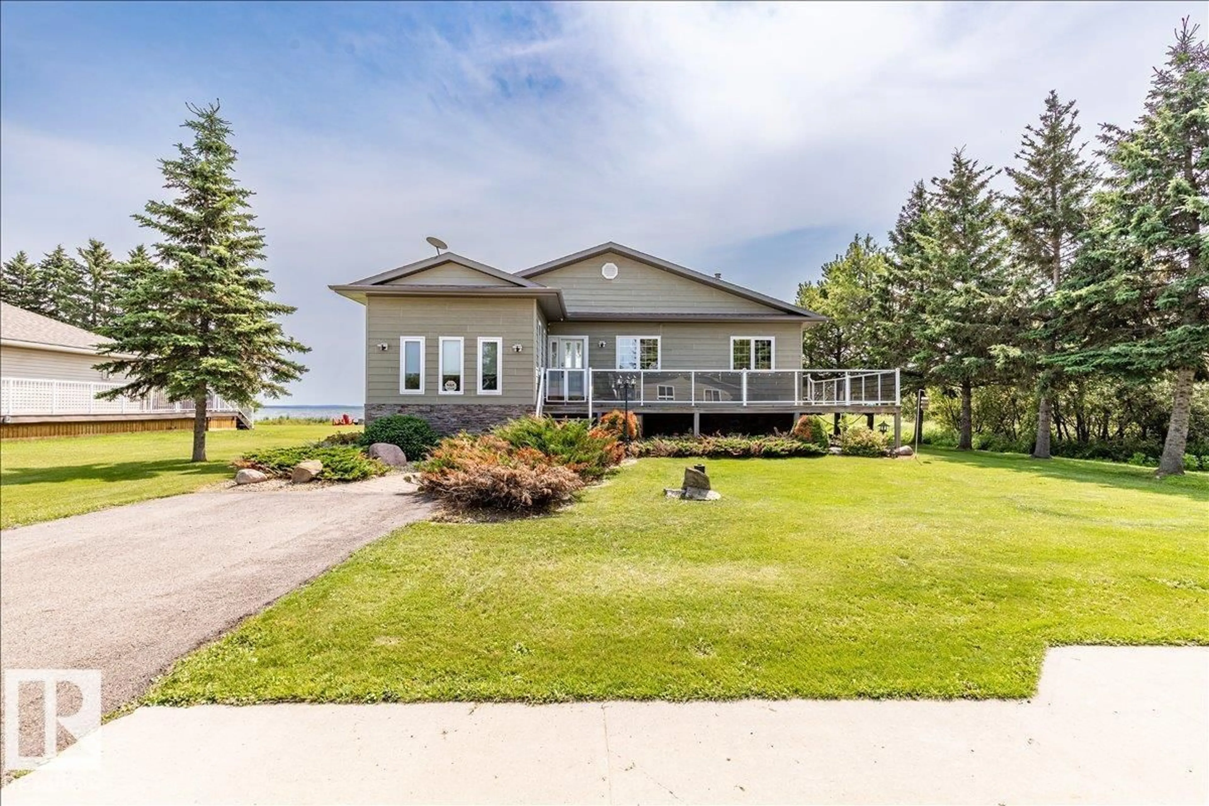 A pic from outside/outdoor area/front of a property/back of a property/a pic from drone, water/lake/river/ocean view for 47257 HWY 771, Rural Leduc County Alberta T0C2C0