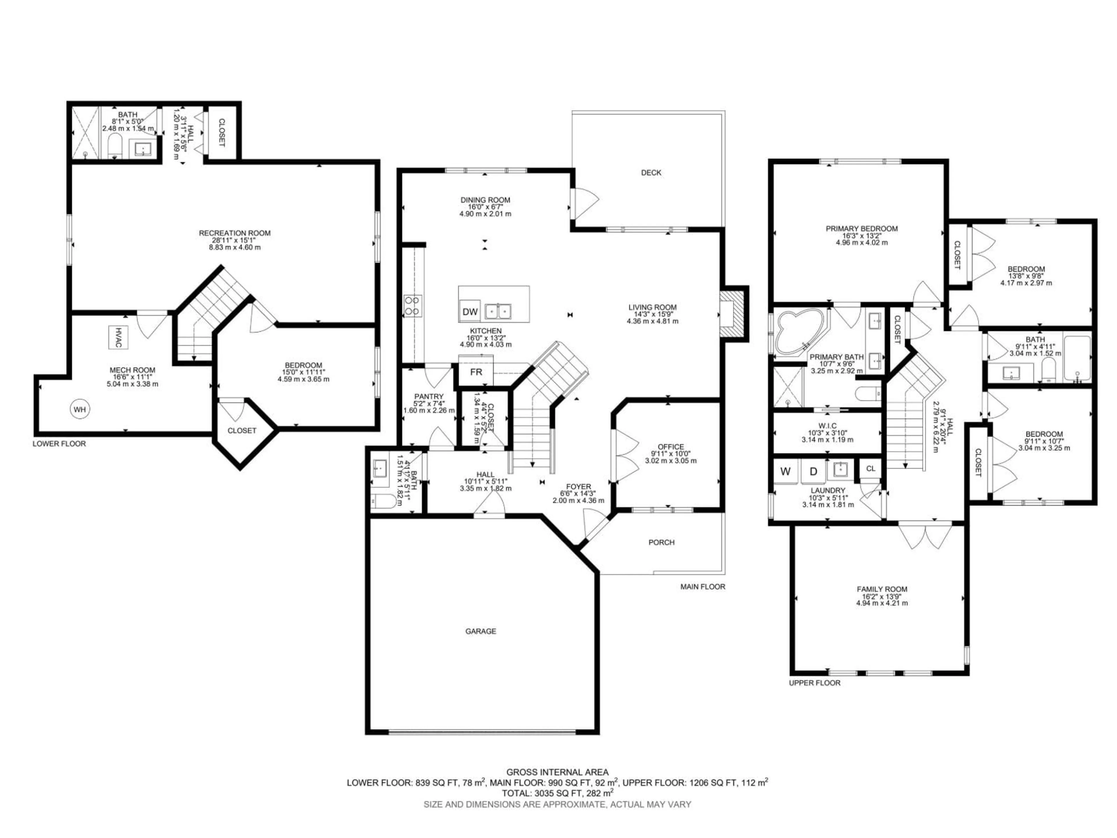 Floor plan for 133 BRIDGEPORT, Leduc Alberta T9E0M2
