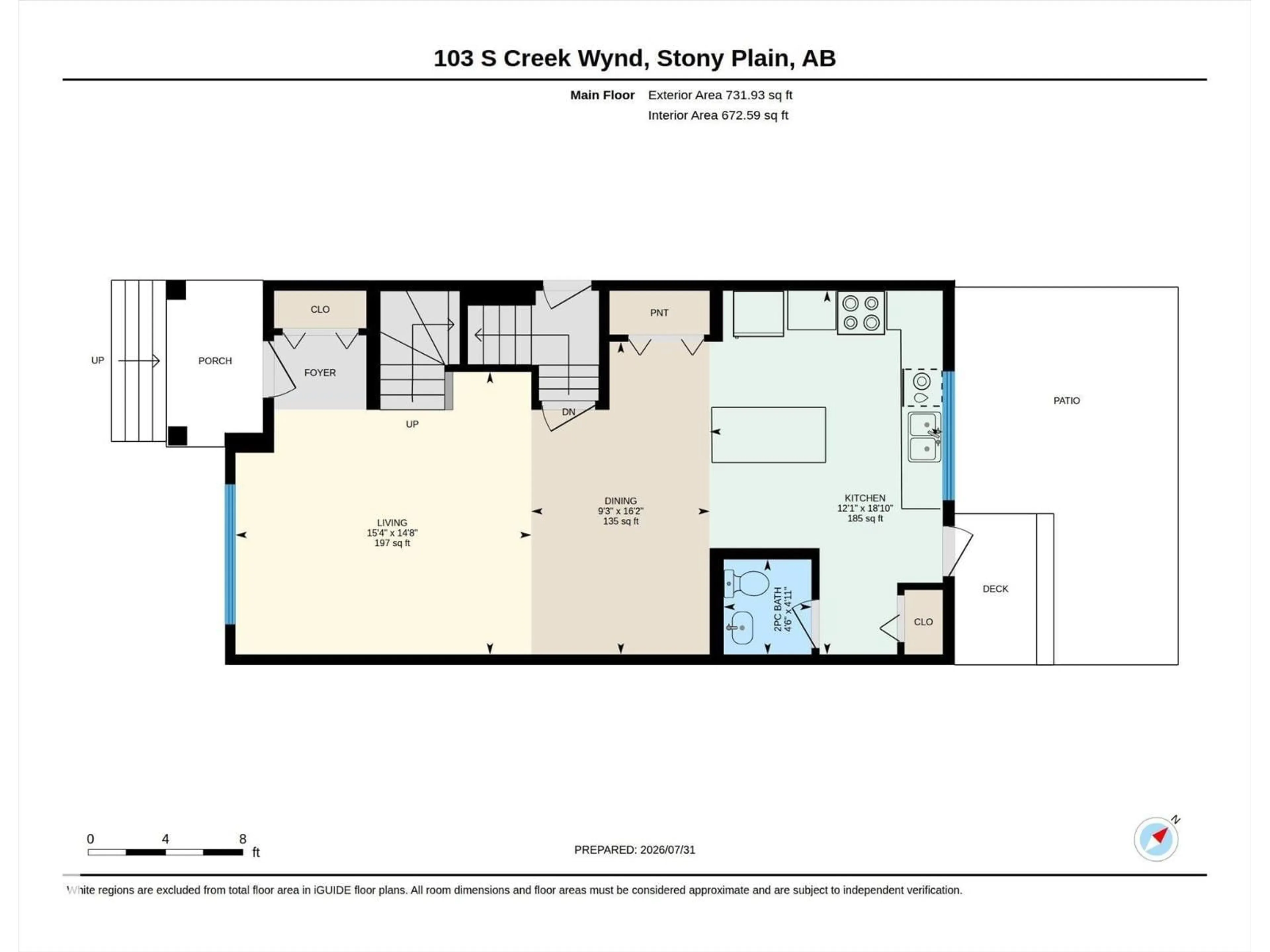 Floor plan for 103 SOUTH CREEK WD, Stony Plain Alberta T7Z0J9