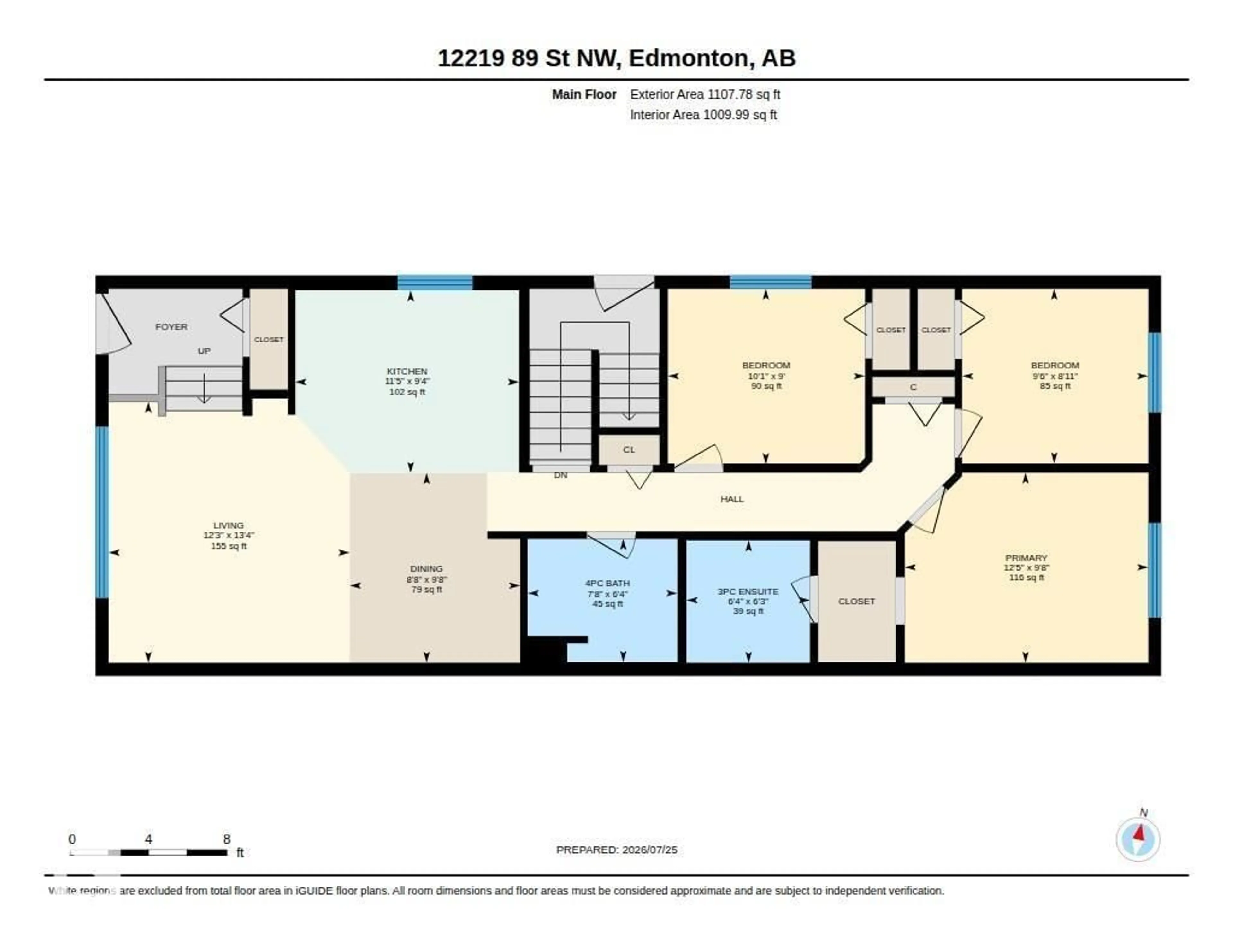Floor plan for 12219 89 ST, Edmonton Alberta T5B3W5
