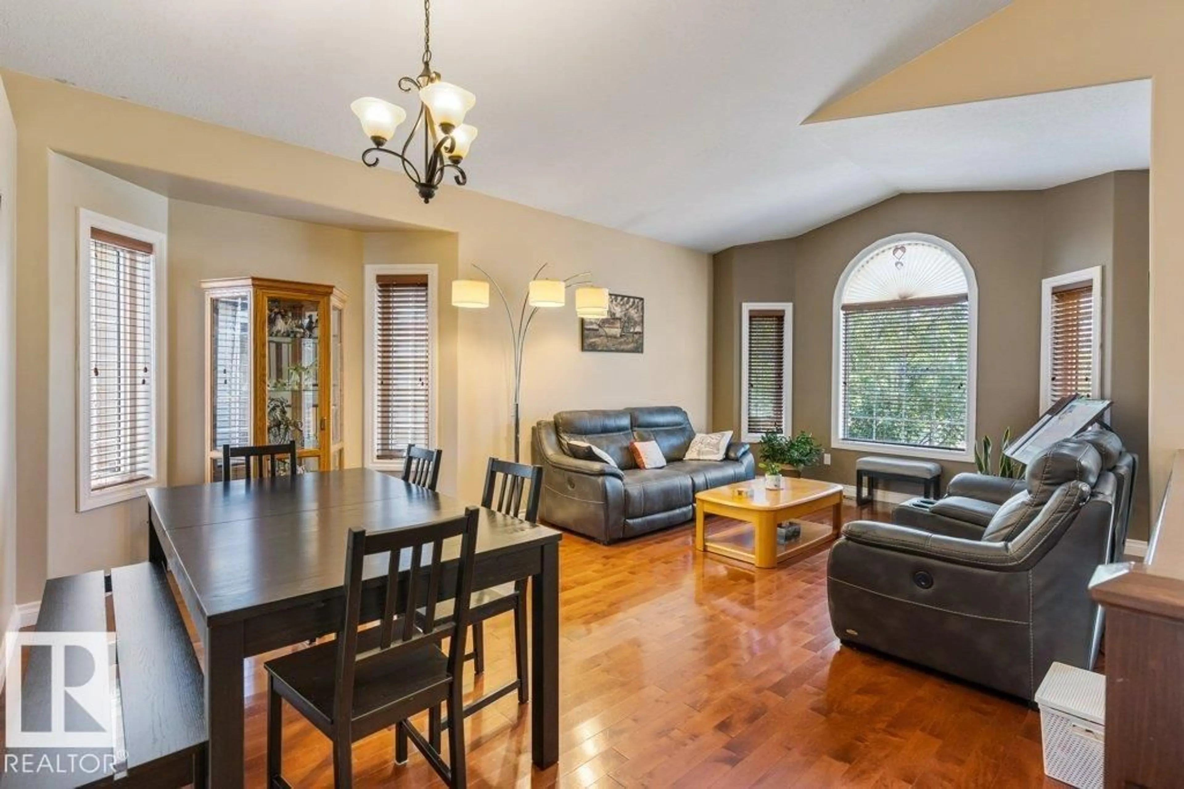 Living room with furniture, wood/laminate floor for 10107 97 ST, Morinville Alberta T8R0C8