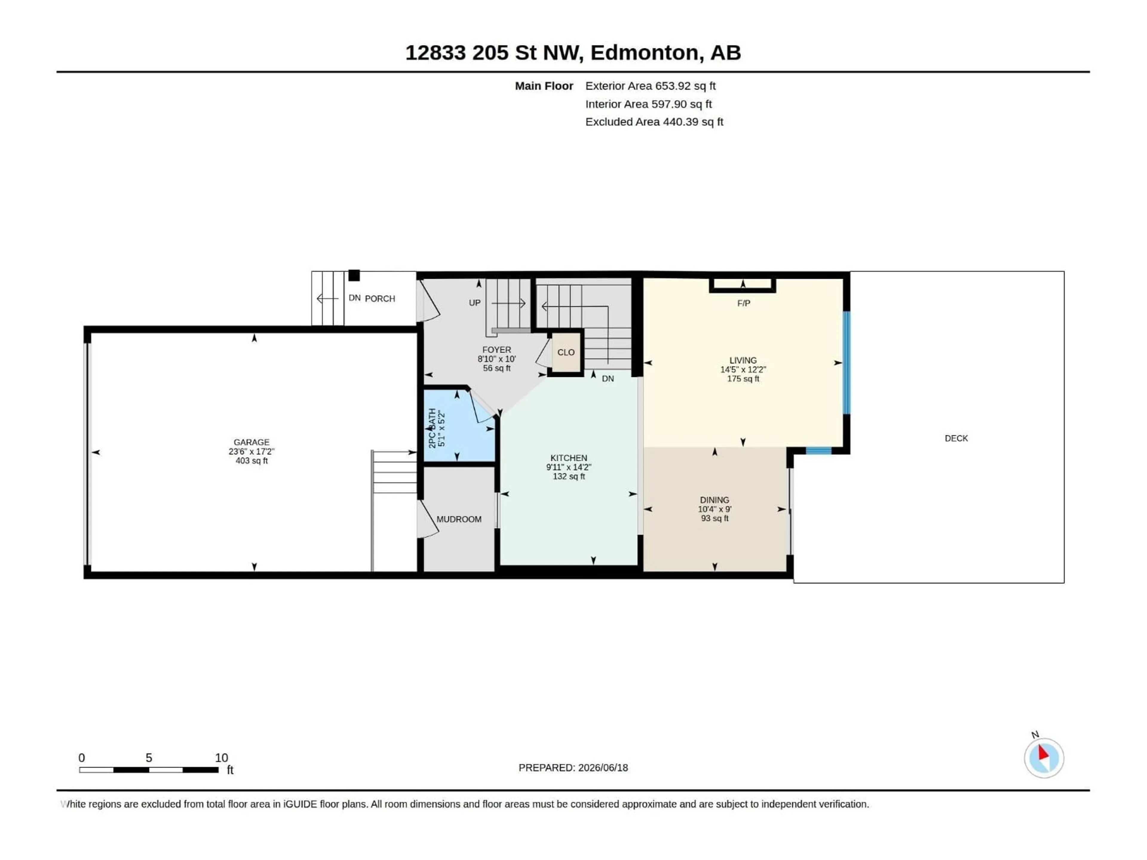 Floor plan for NW - 12833 205 ST, Edmonton Alberta T5S0L7