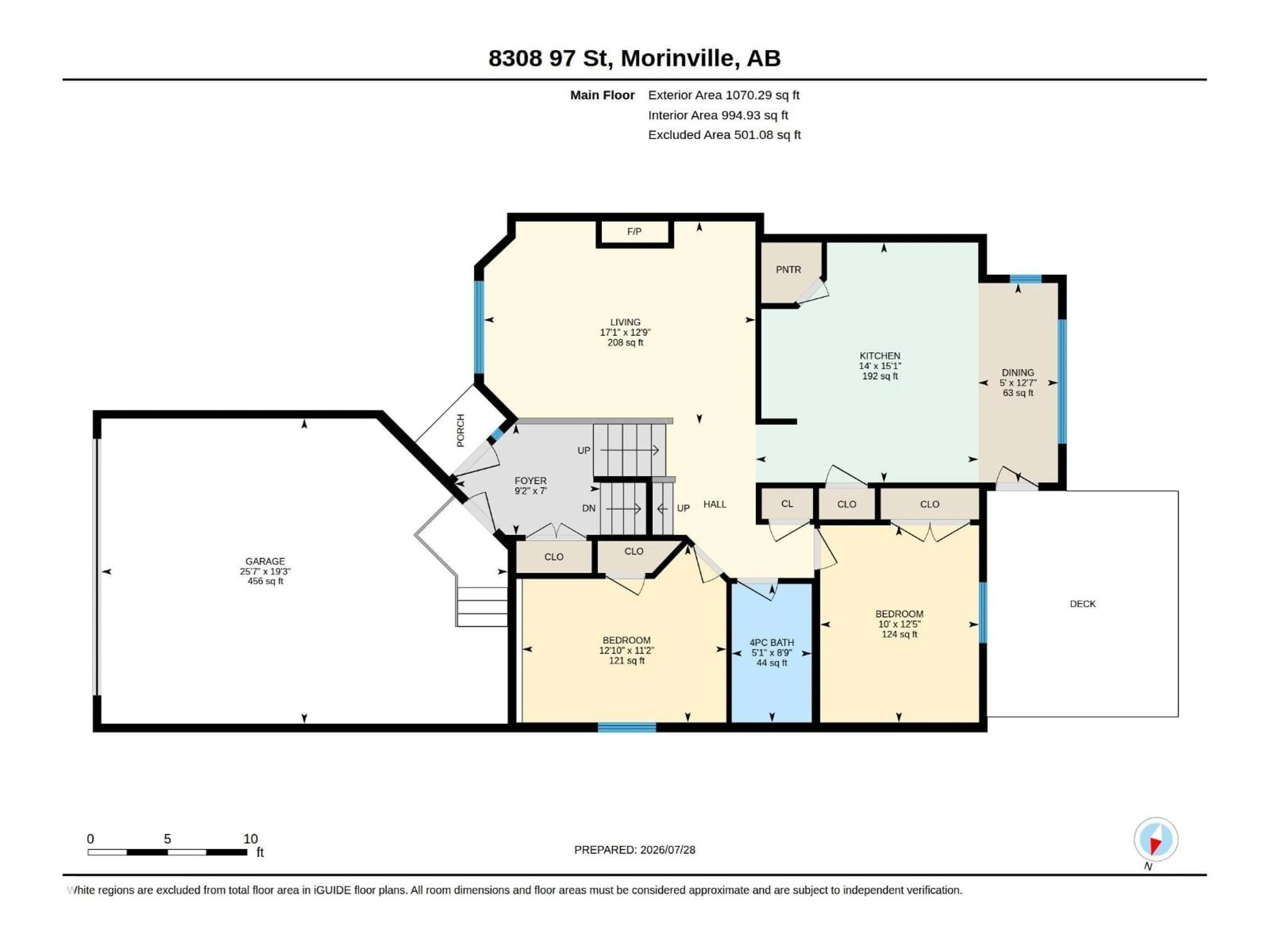 Floor plan for 8308 97 ST, Morinville Alberta T8R0A6