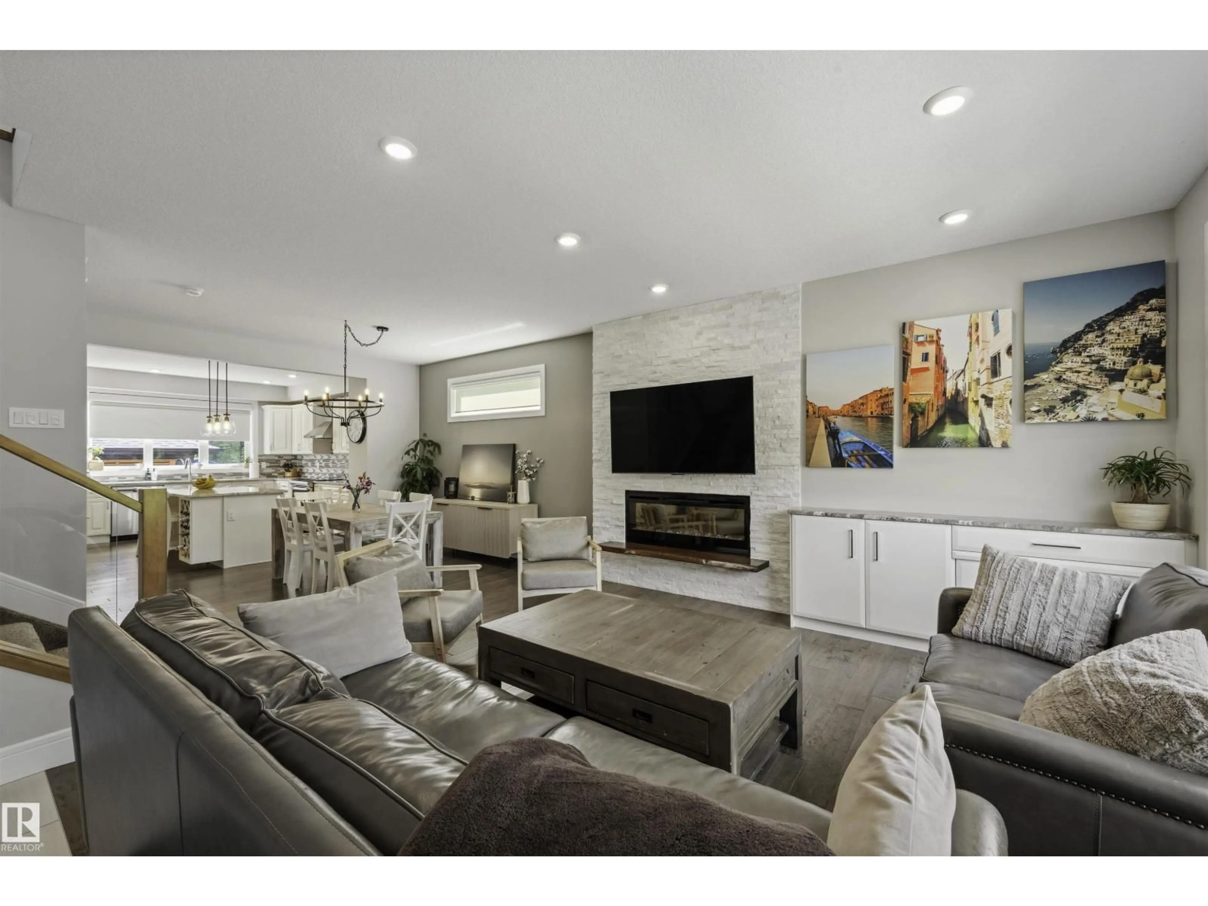 Living room with furniture, unknown for 14605 78 AV, Edmonton Alberta T5R3C4
