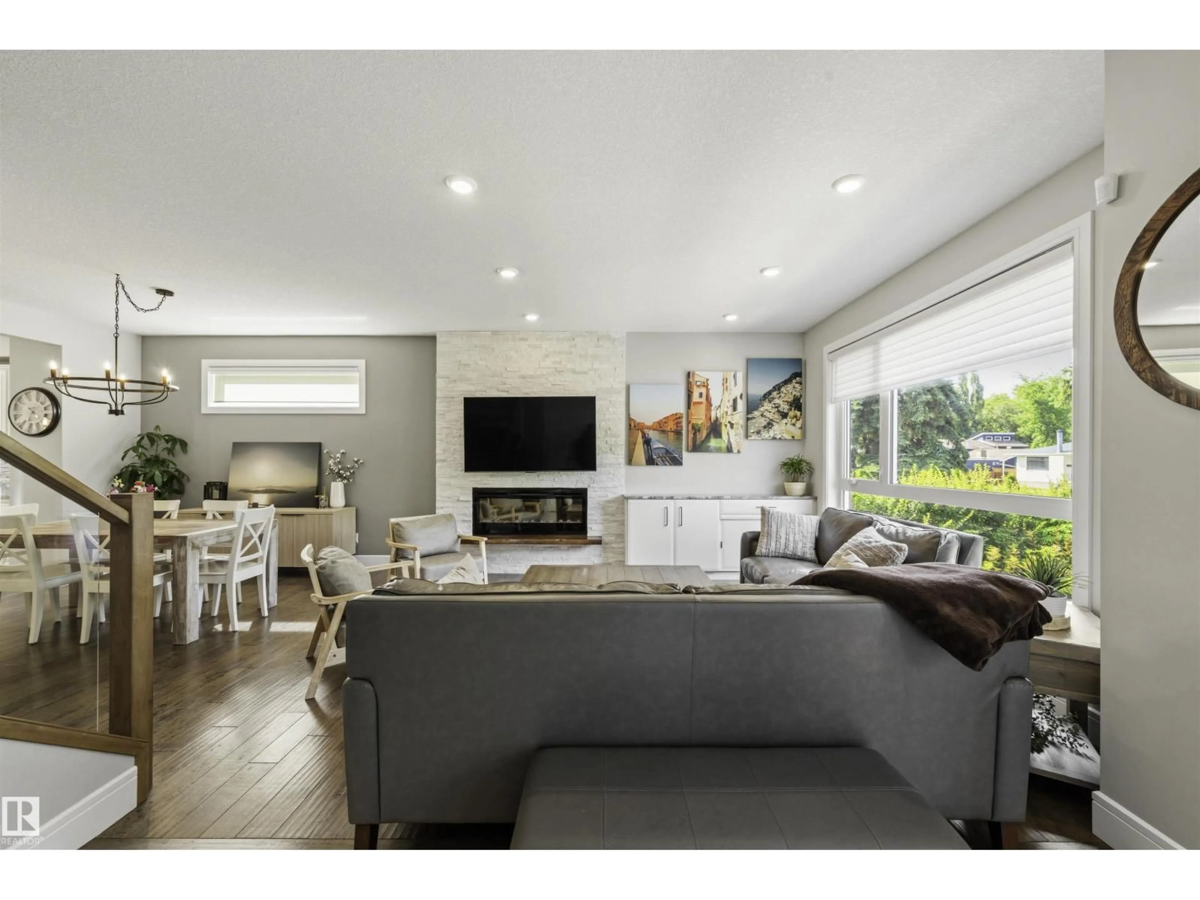 Living room with furniture, unknown for 14605 78 AV, Edmonton Alberta T5R3C4