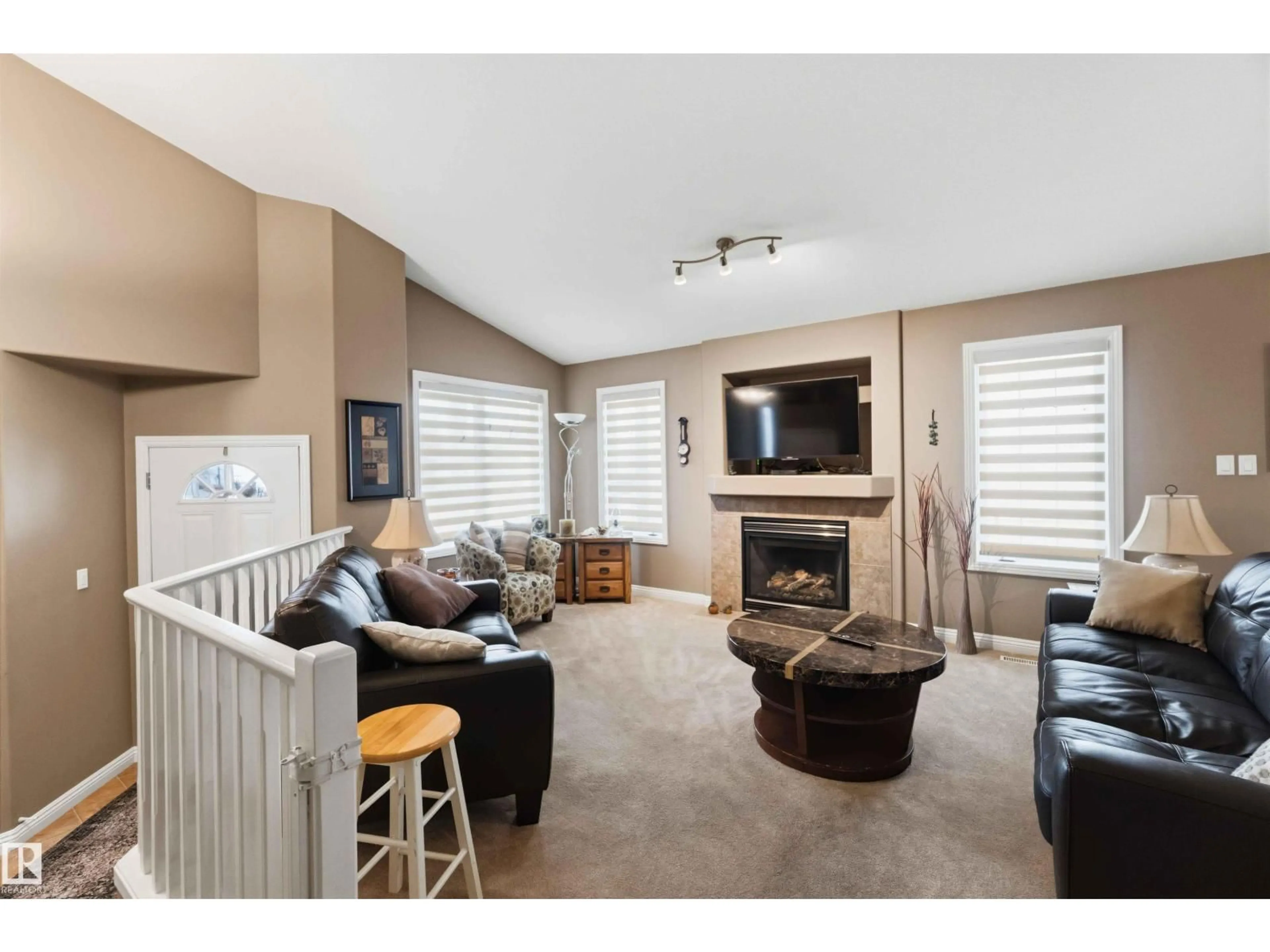 Living room with furniture, unknown for 6320 166 AV, Edmonton Alberta T5Y3M9