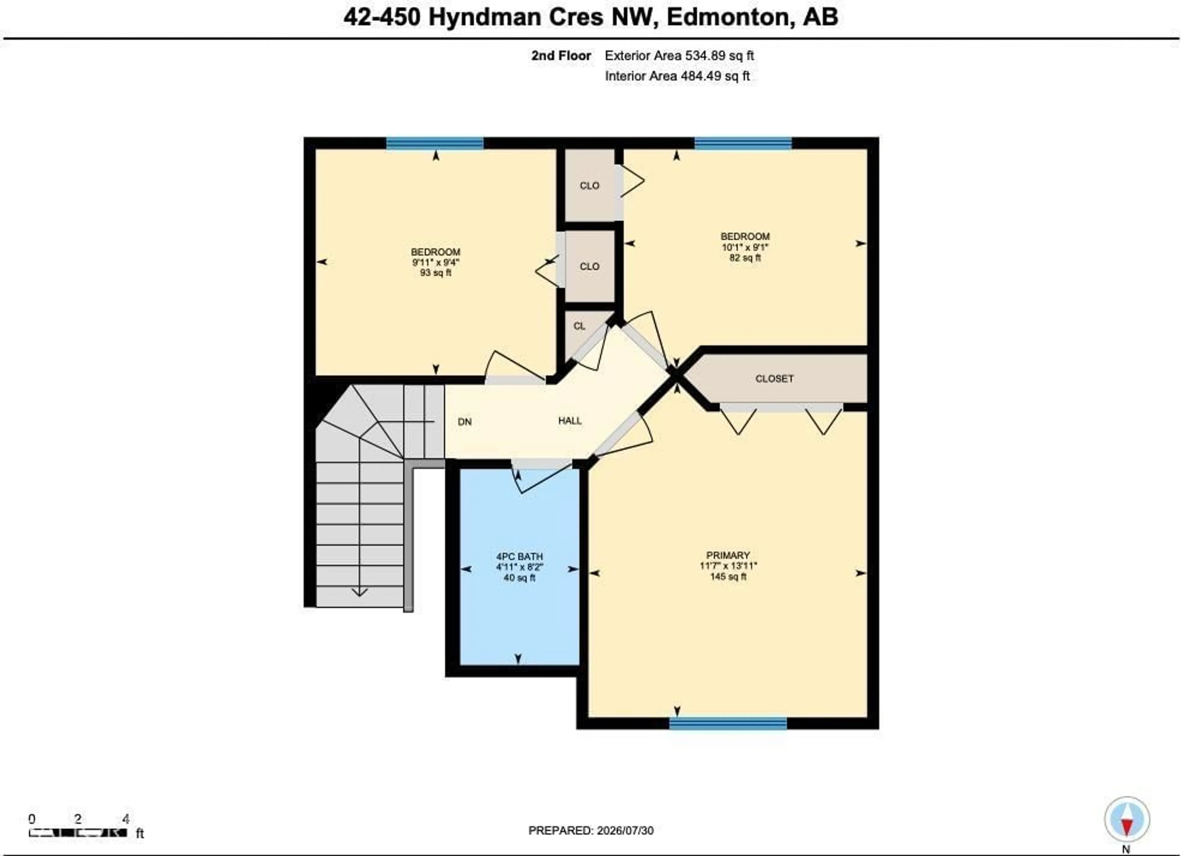 Floor plan for #42 - 450 HYNDMAN CR, Edmonton Alberta T5A0E2