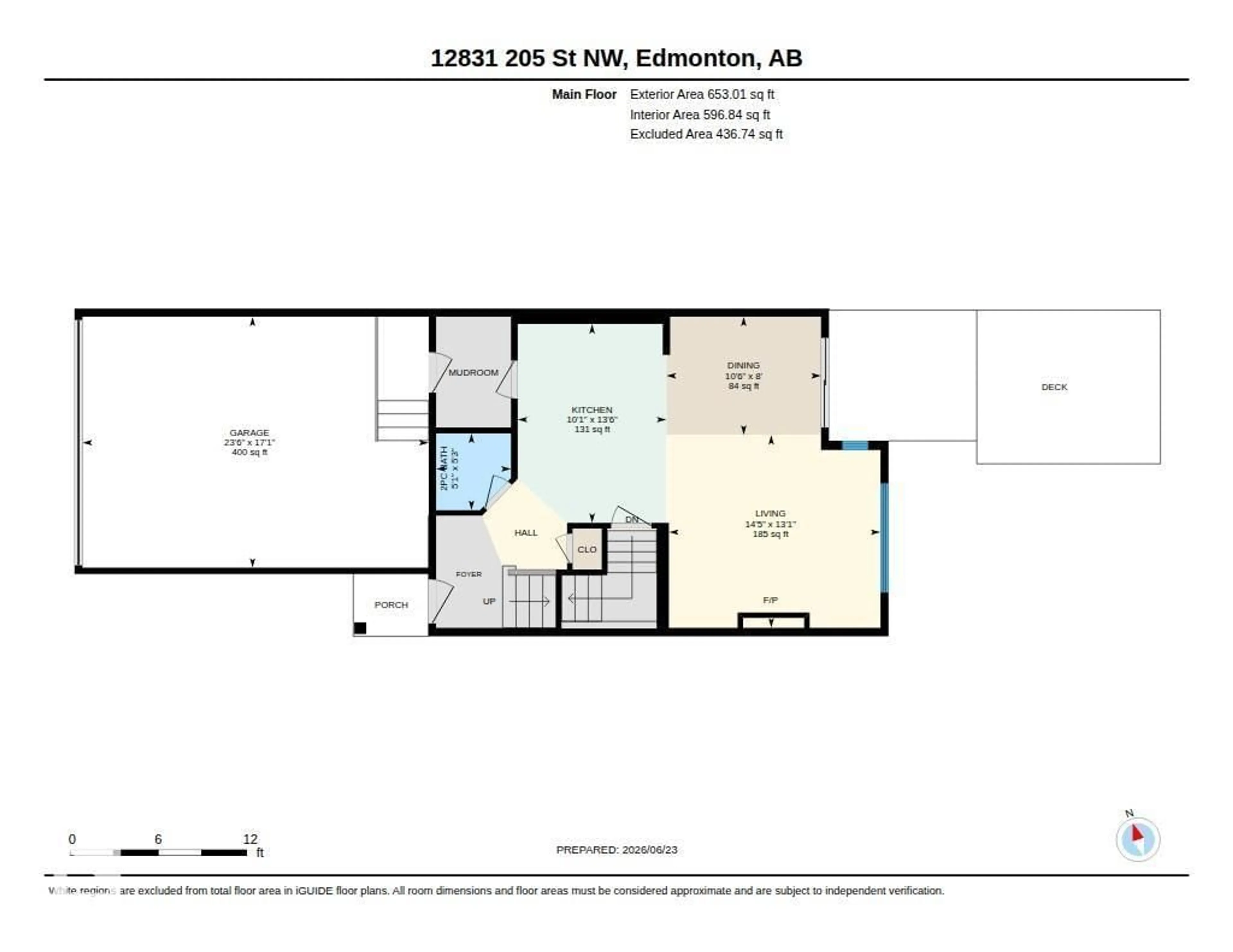 Floor plan for NW - 12831 205 ST, Edmonton Alberta T5S0L7