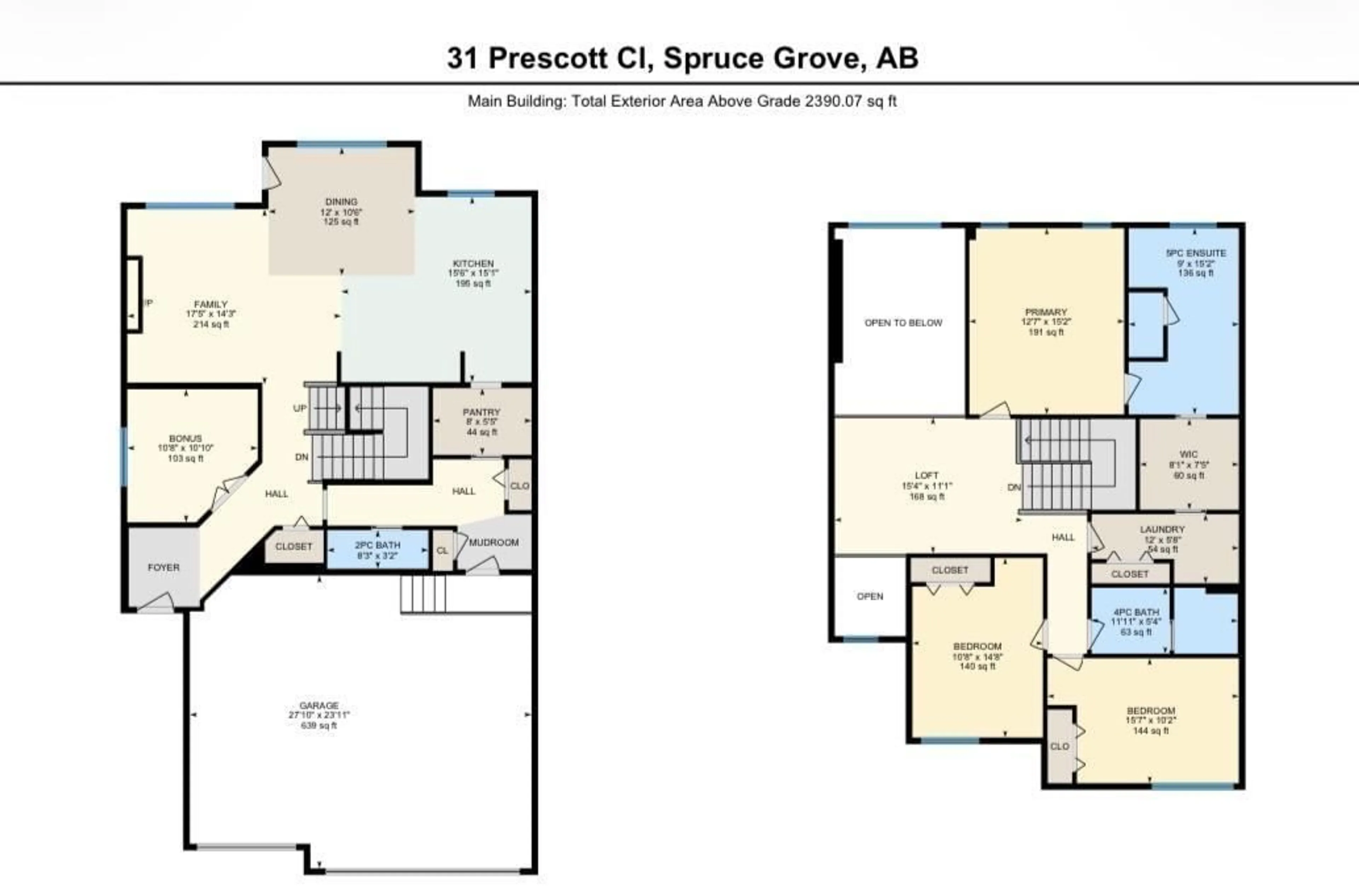 Floor plan for 31 PRESCOTT CL, Spruce Grove Alberta T7X0R3