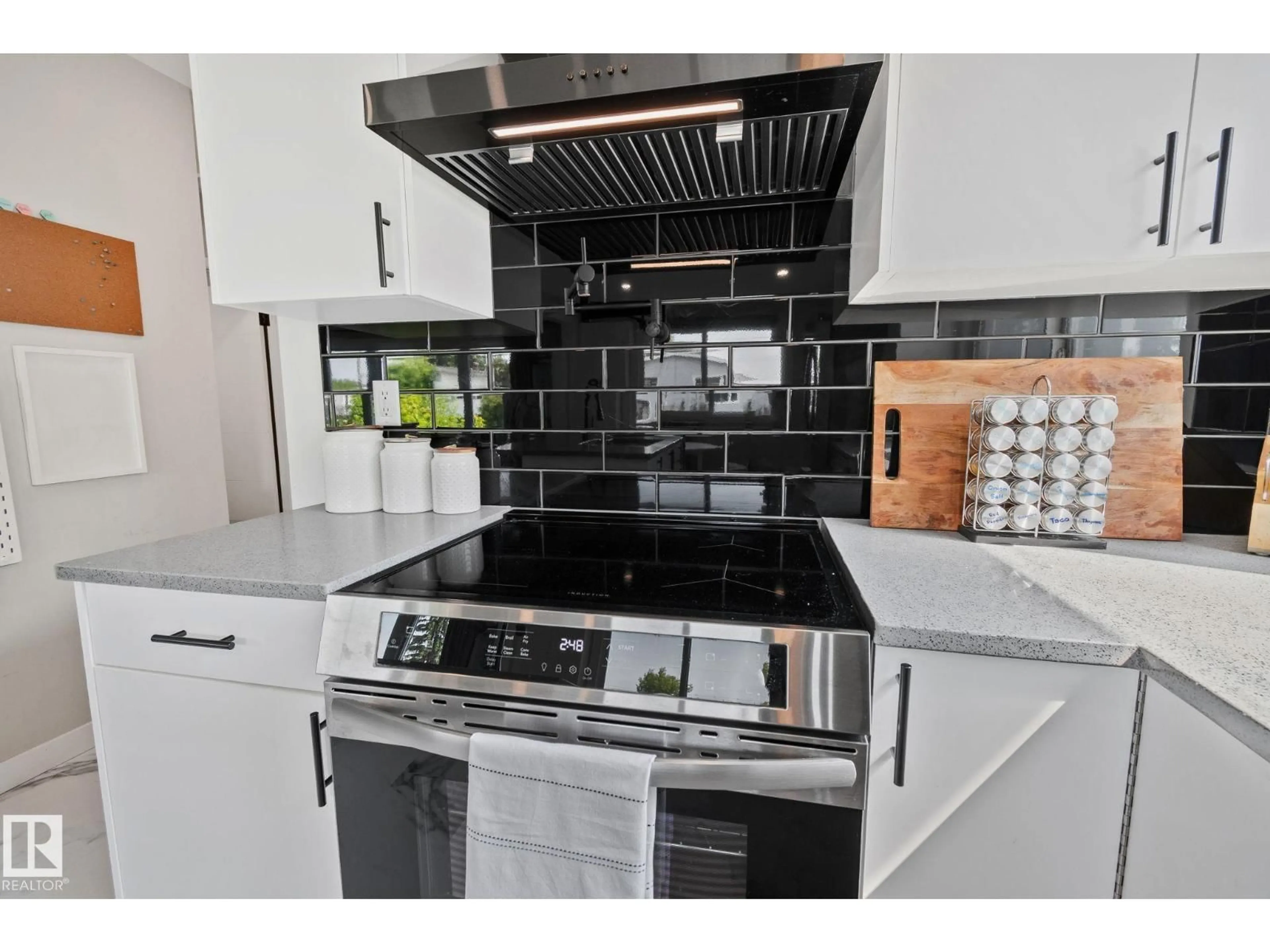Contemporary kitchen, ceramic/tile floor for 4723 105 ST, Edmonton Alberta T6H2M3