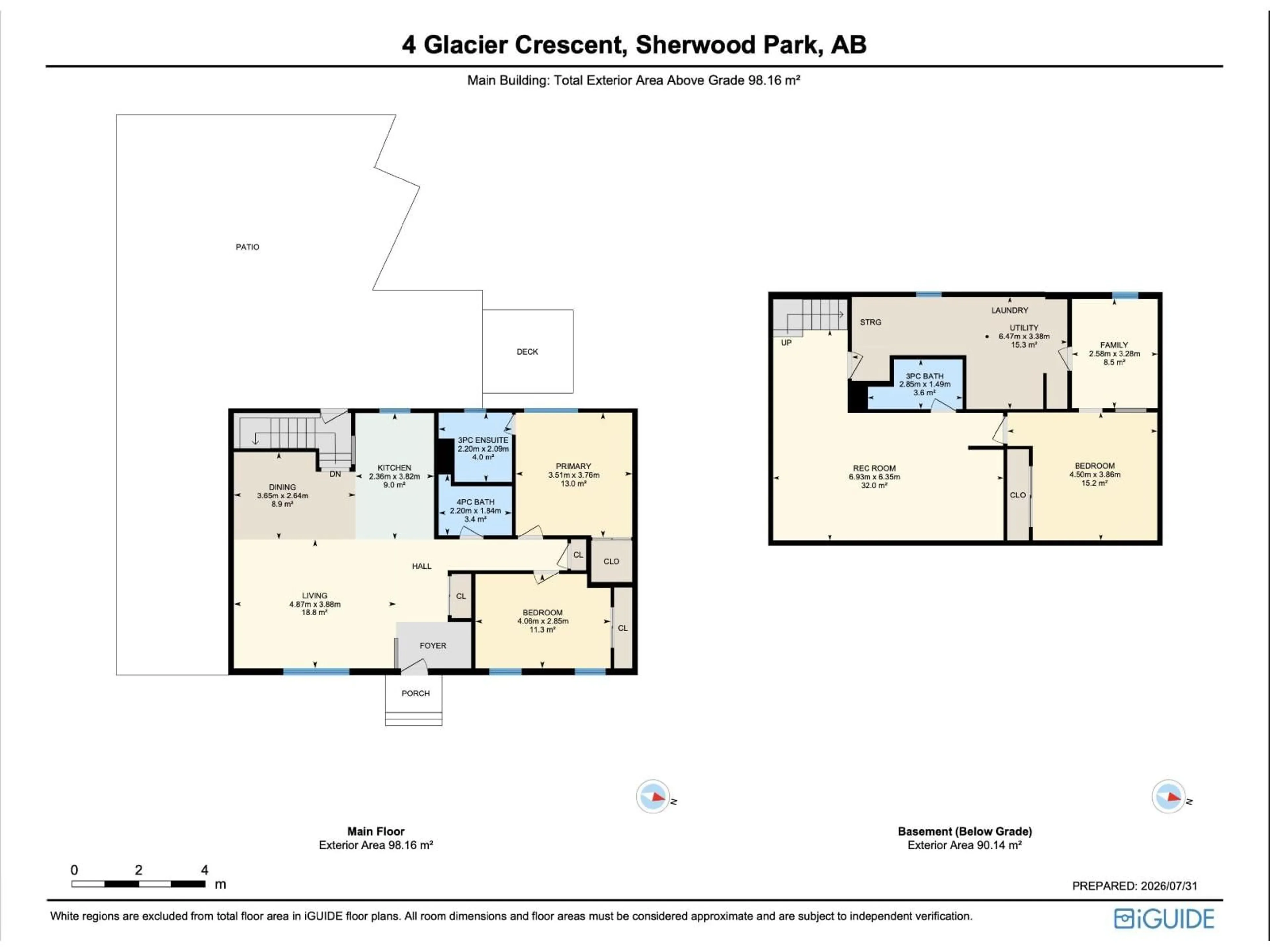 Floor plan for 4 GLACIER CR, Sherwood Park Alberta T8A2Y2