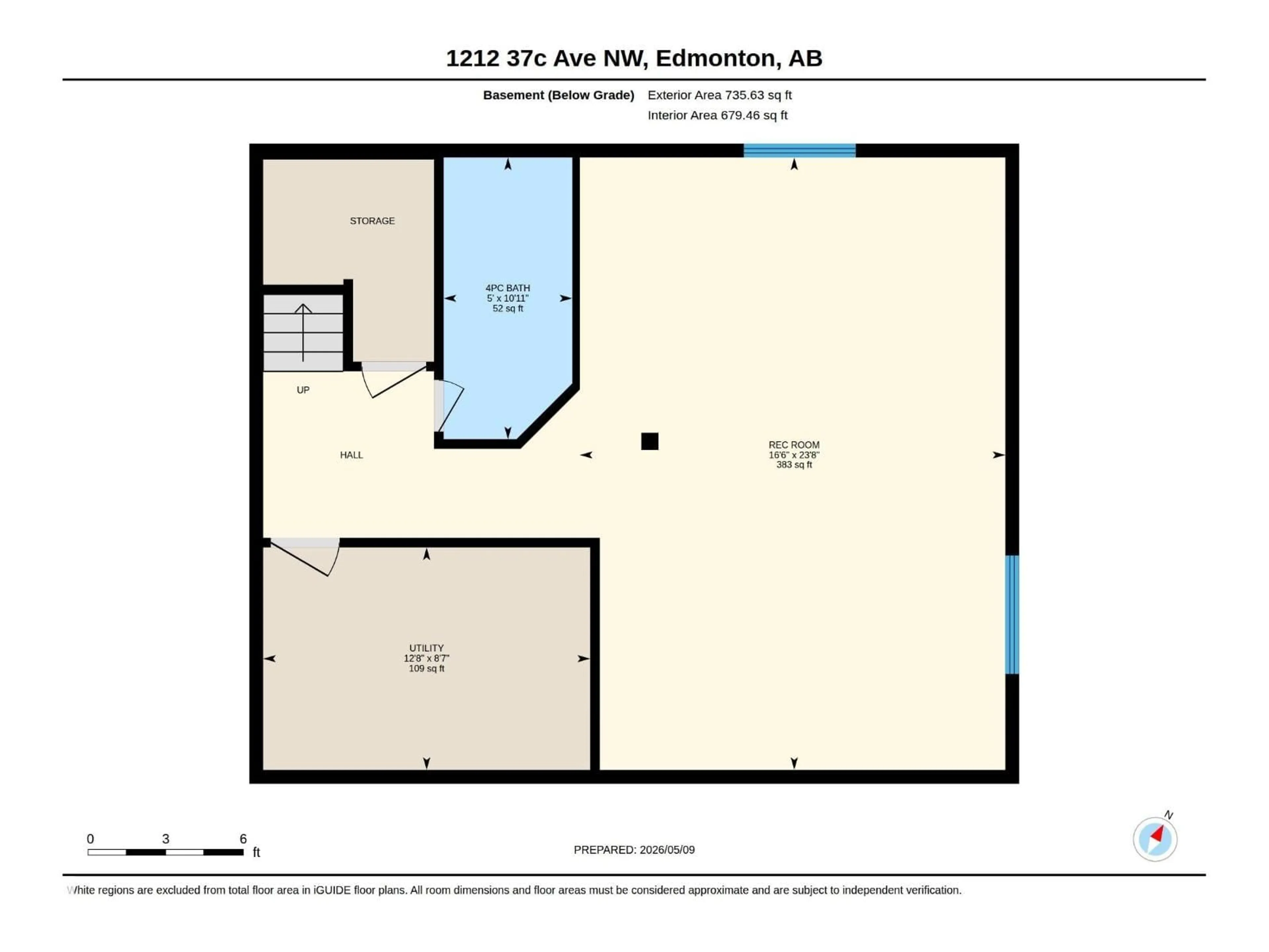 Floor plan for NW - 1212 37C AV, Edmonton Alberta T6T0E5